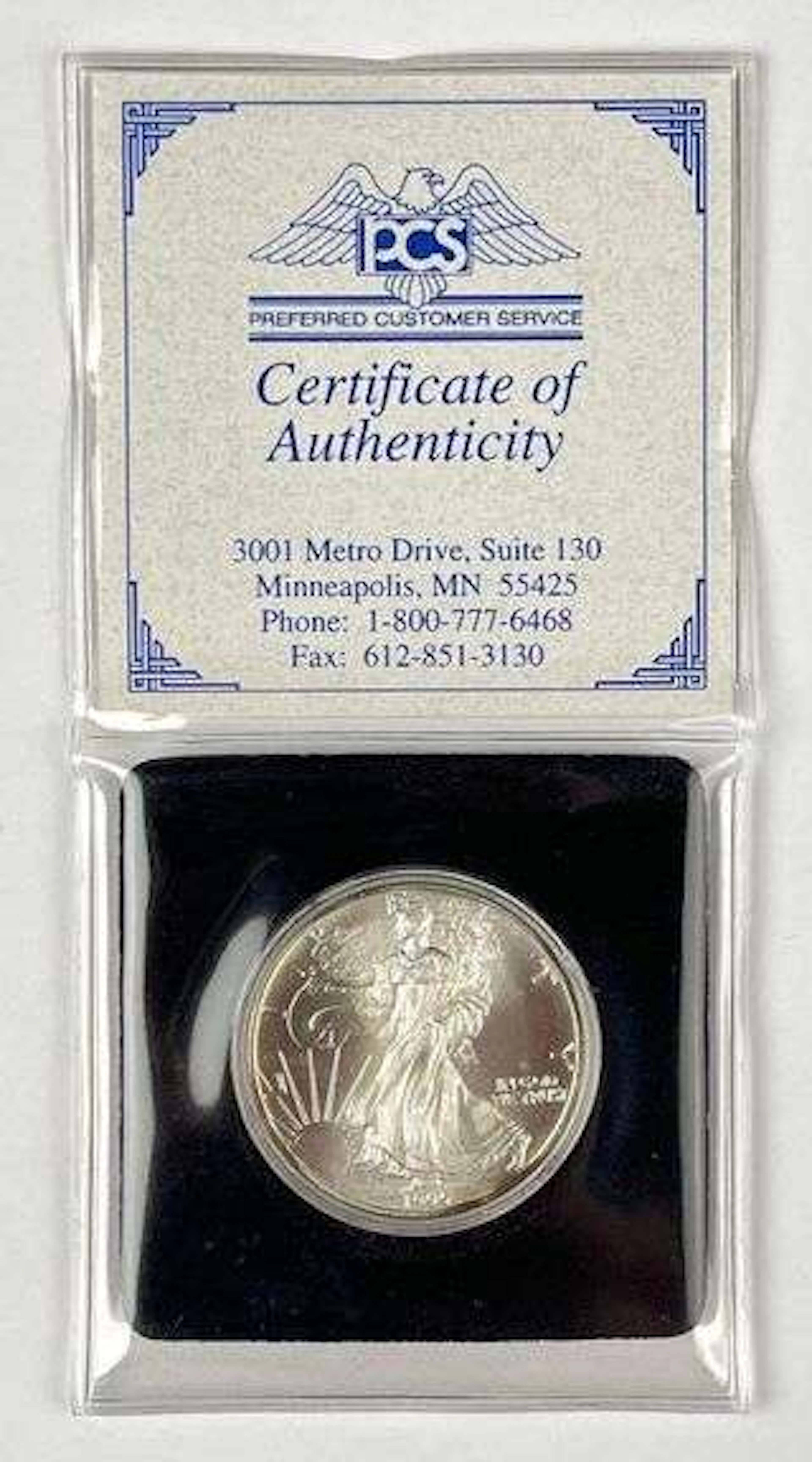 1995 US $1 American Silver Eagle 1 oz Fine Silver Coin