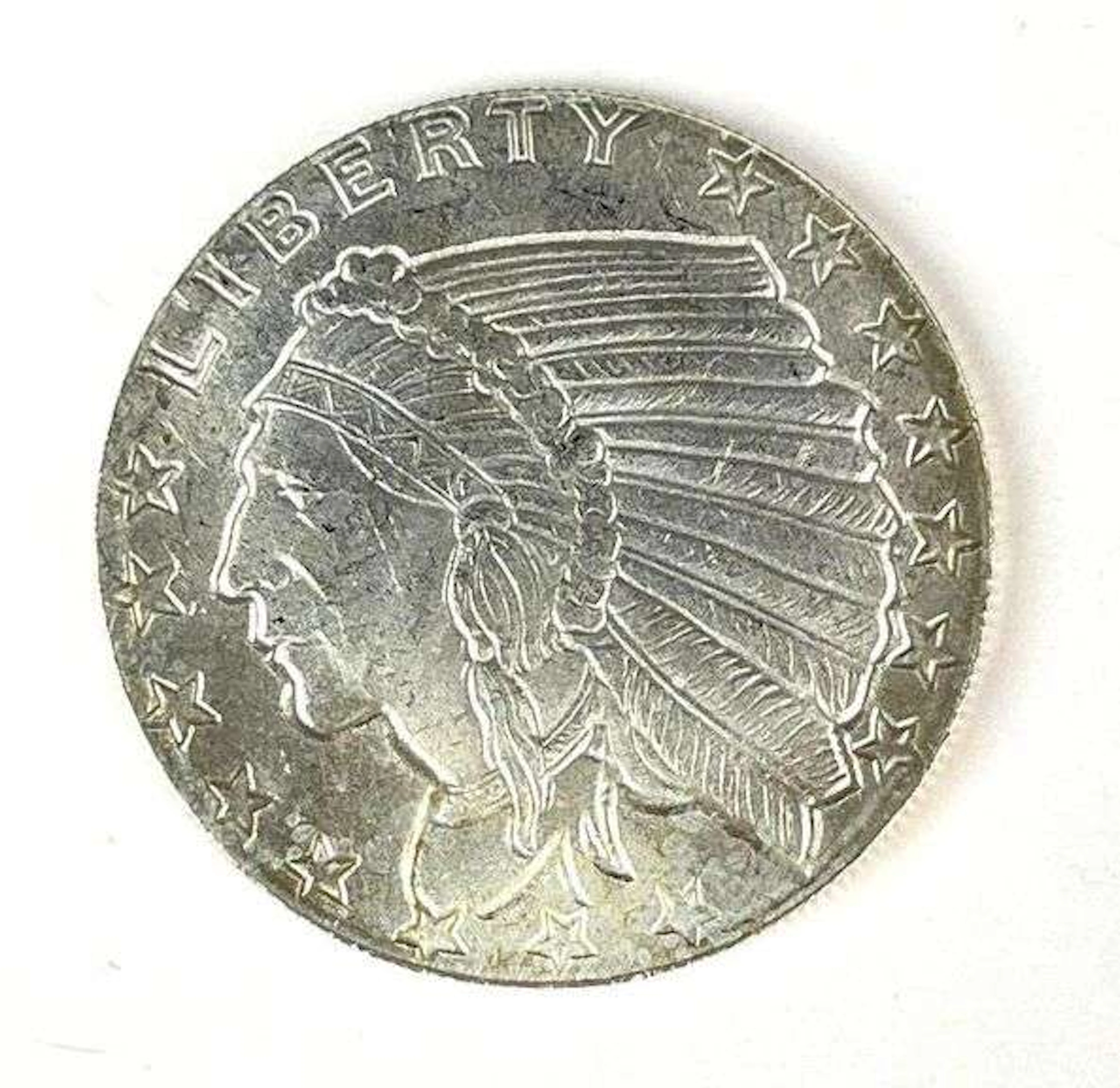 Golden State Mint Incuse Indian Design 1/4 oz .999 Fine Silver Round