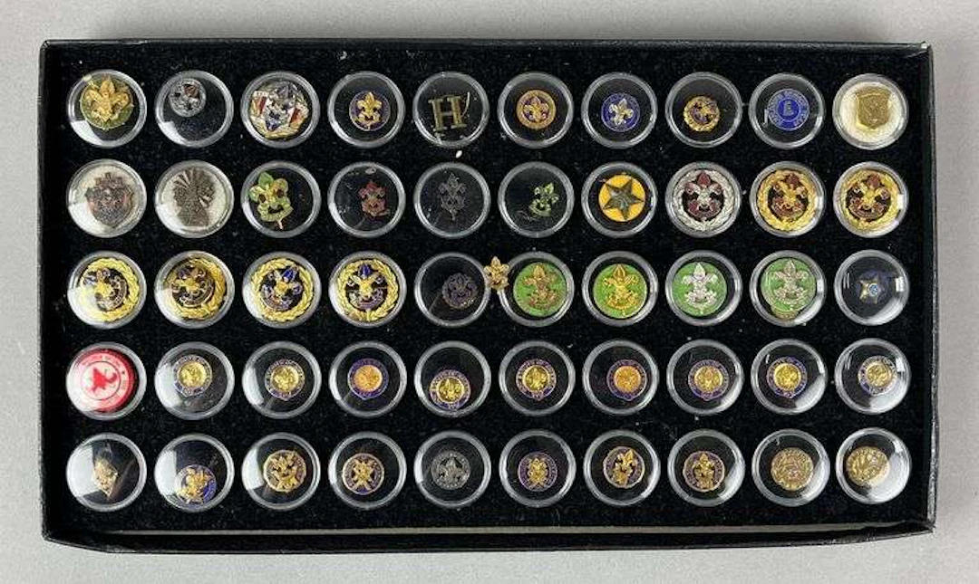 Group of 51 Antique/ Vintage Boy Scouts of America Pins