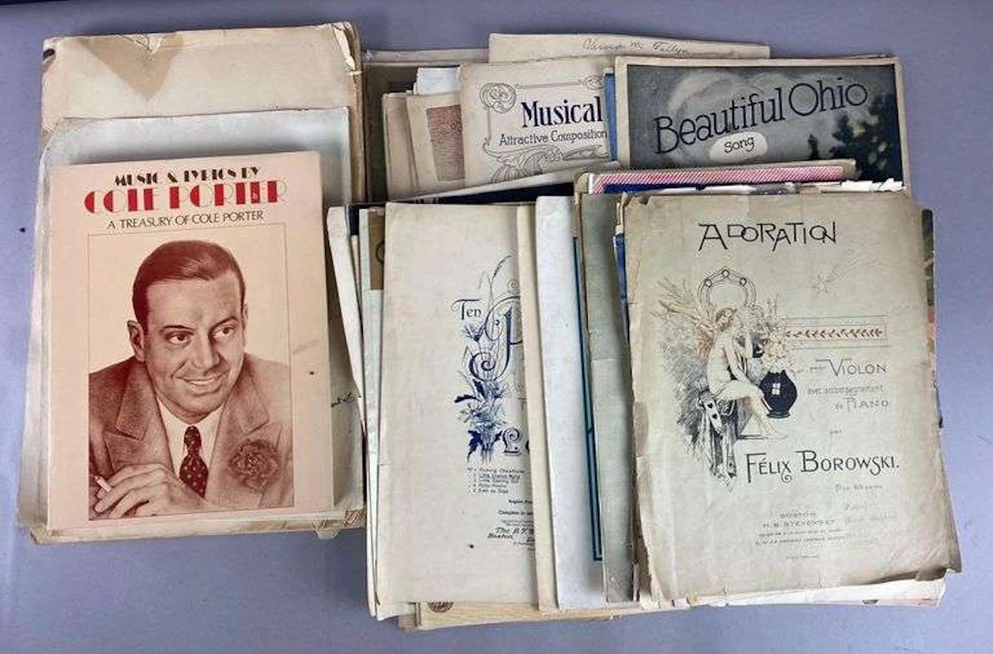 Group of Antique 1910’s Sheet Music and More