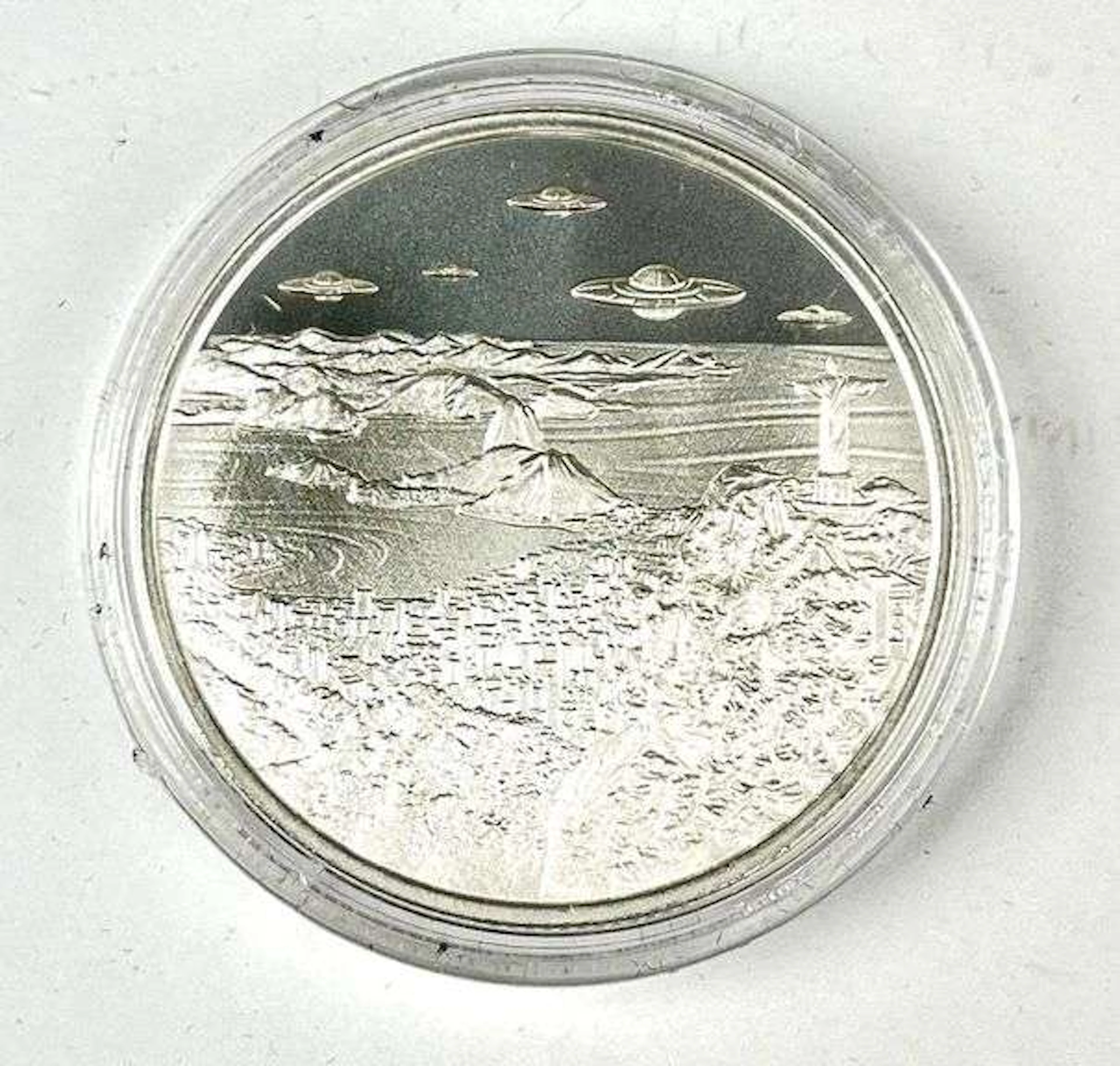 2023 Intaglio Mint UFO Over Rio 1 oz .999 Fine Silver Round