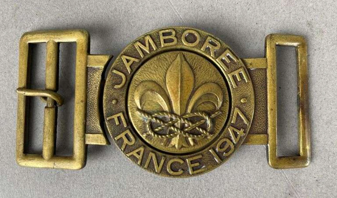 1947 Boy Scouts World Scout Jamboree Brass Belt Buckle