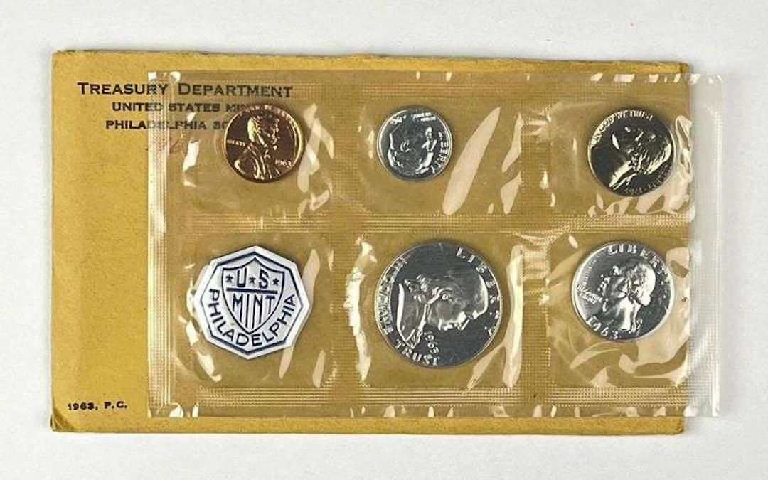1963 US Mint Philadelphia Coin Proof Set