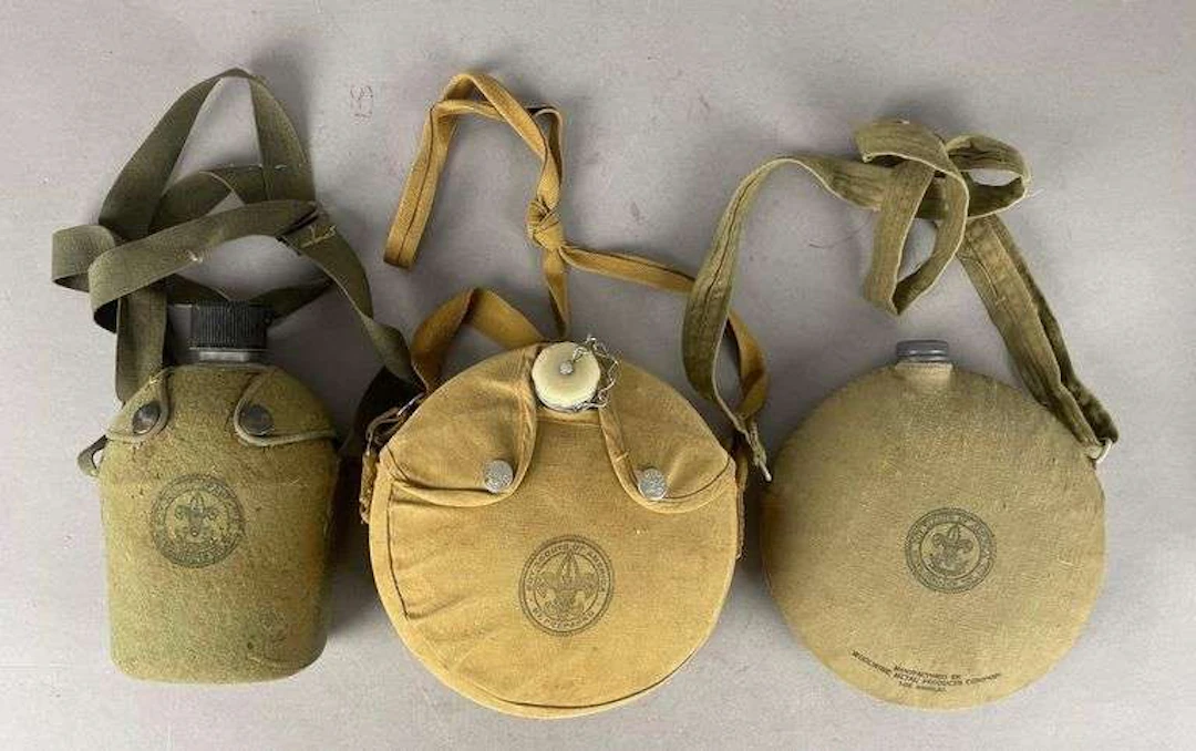 Group of Vintage Boy Scouts Canteens