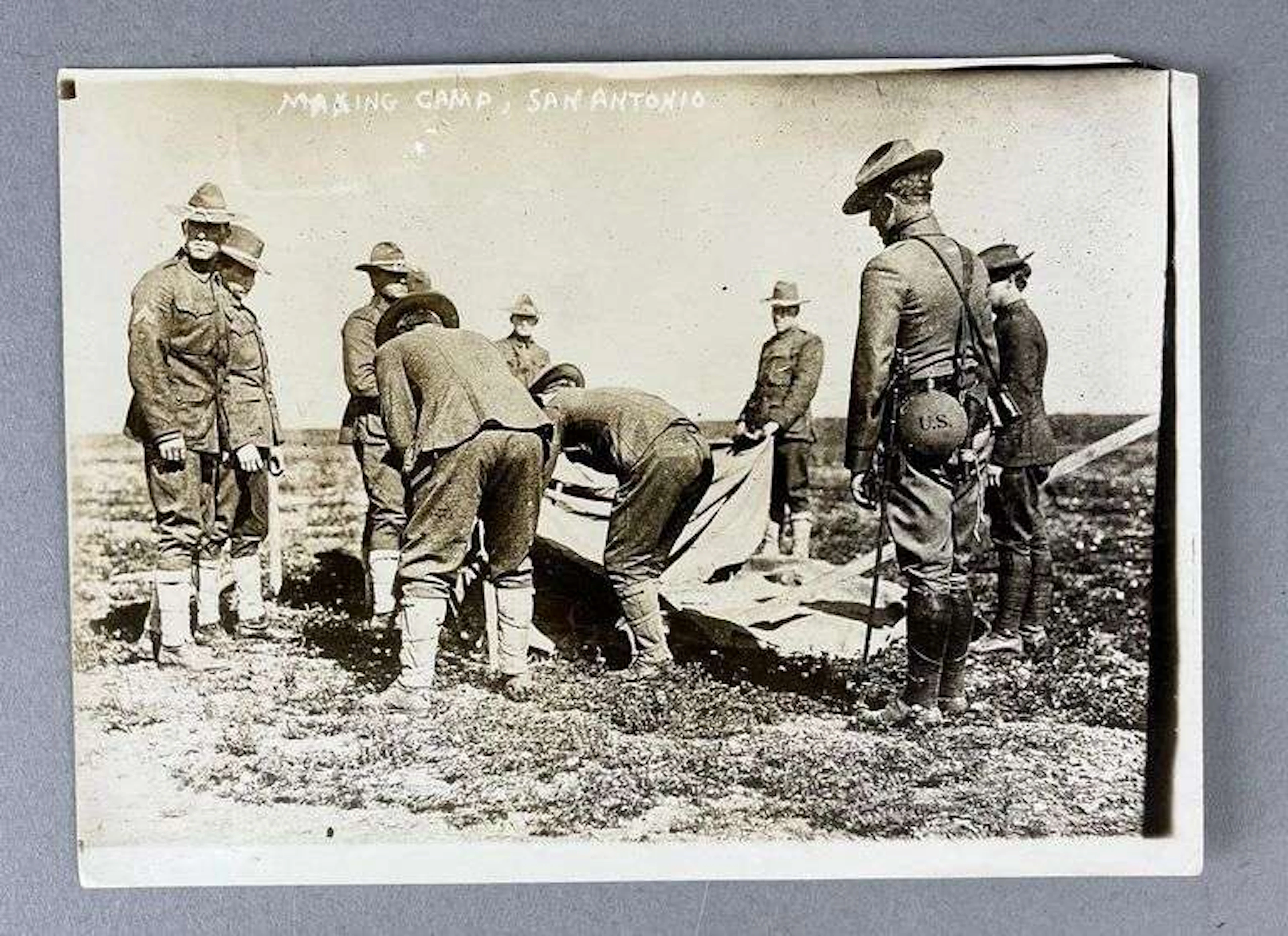 WW1 US Calvary Making Camp San Antonio, Texas Photograph
