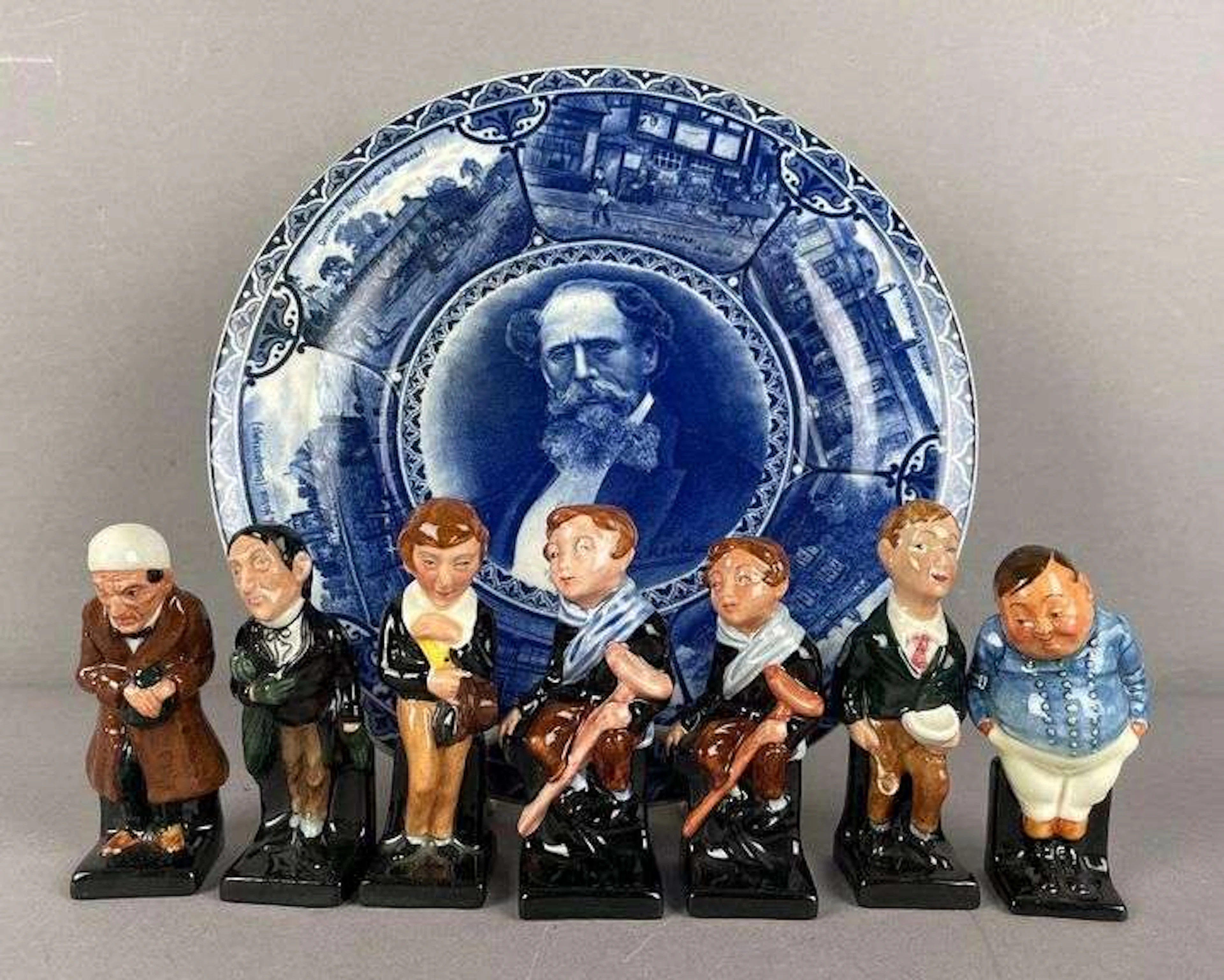 Group of Royal Doulton Porcelain Charles Dickens Character Figurines