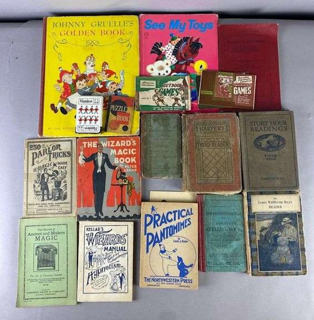 Group of antique Parlor Tricks Books and More