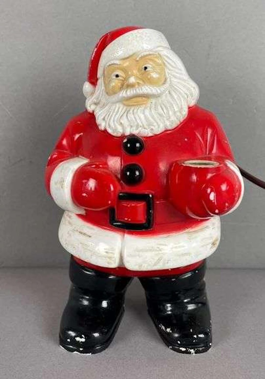 Vintage Light-Up Plastic Santa Claus