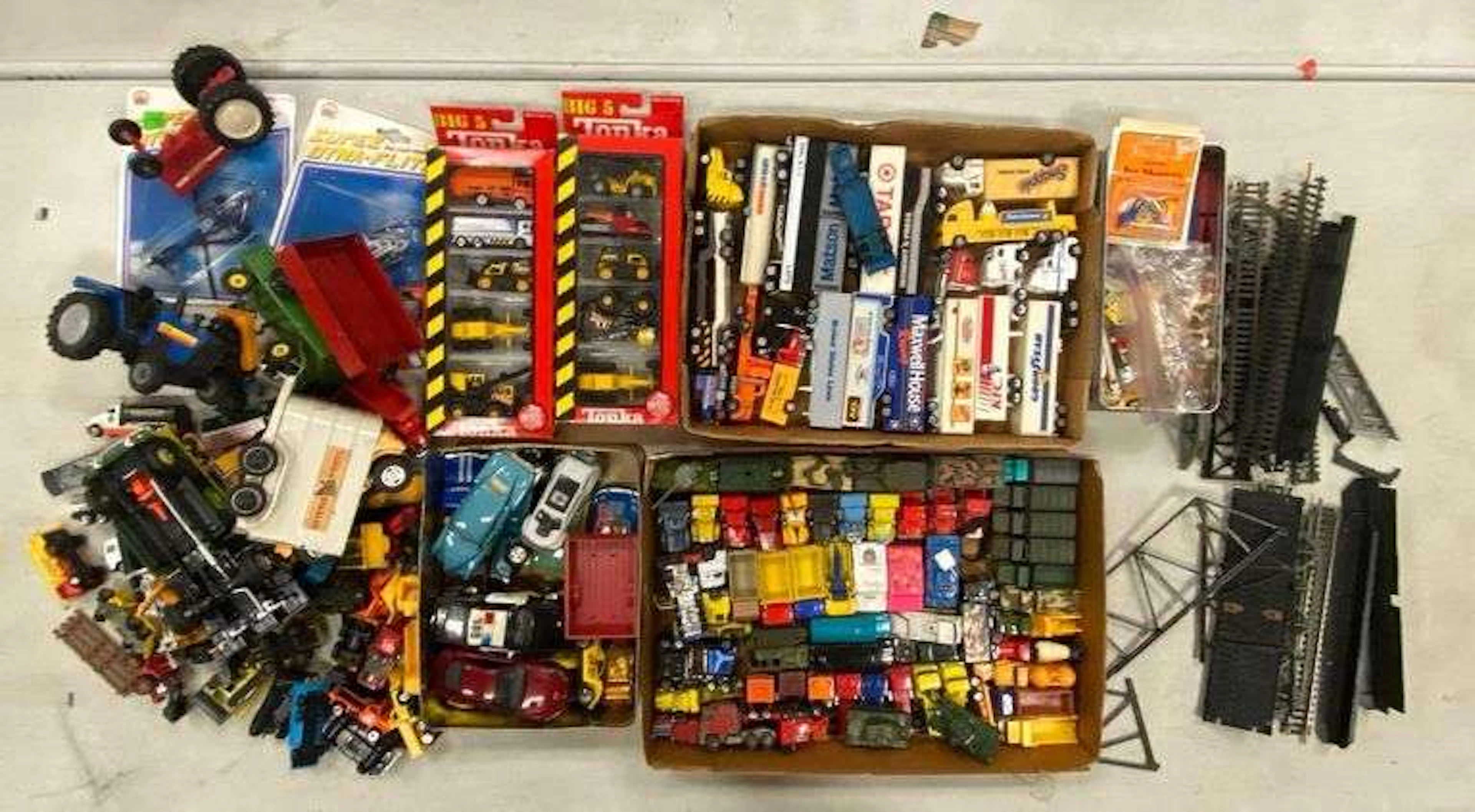 Group of Die-Cast Vehicles and More