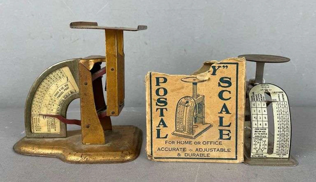 Group of 2 Vintage 1 lb. Postal Scales