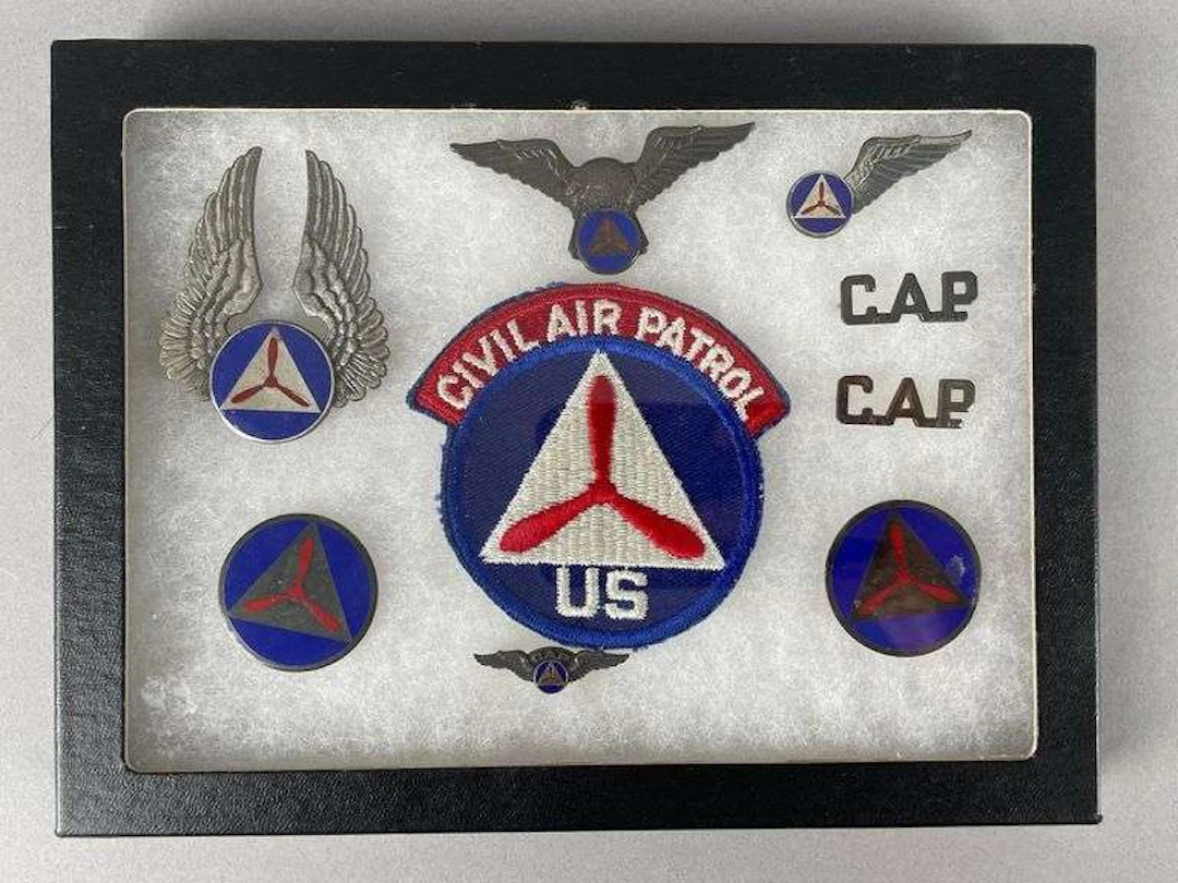 Group of WW2 Civil Air Patrol Sterling Silver Insignia
