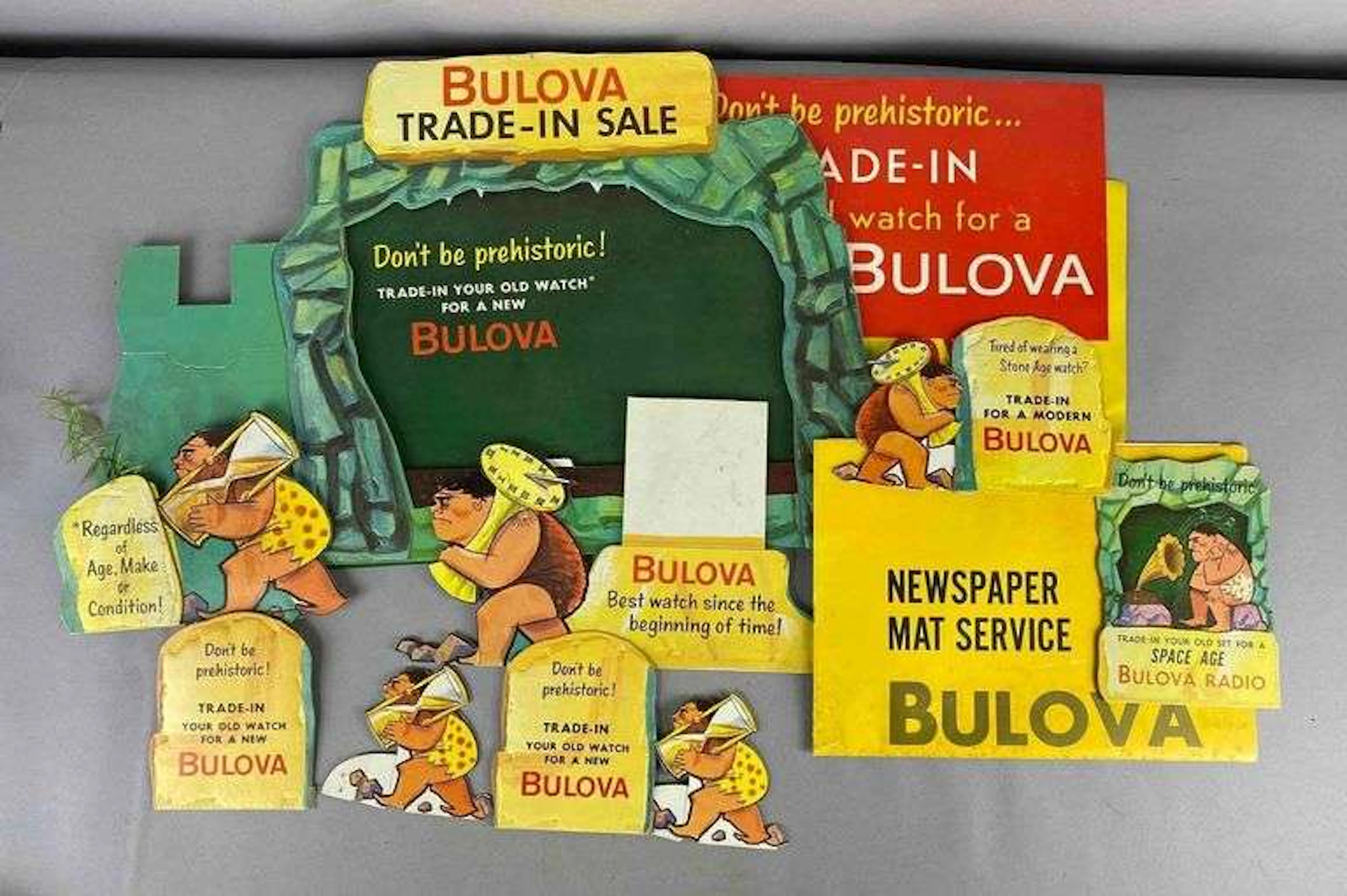 Vintage 1960’s Bulova Cardboard Advertising Displays