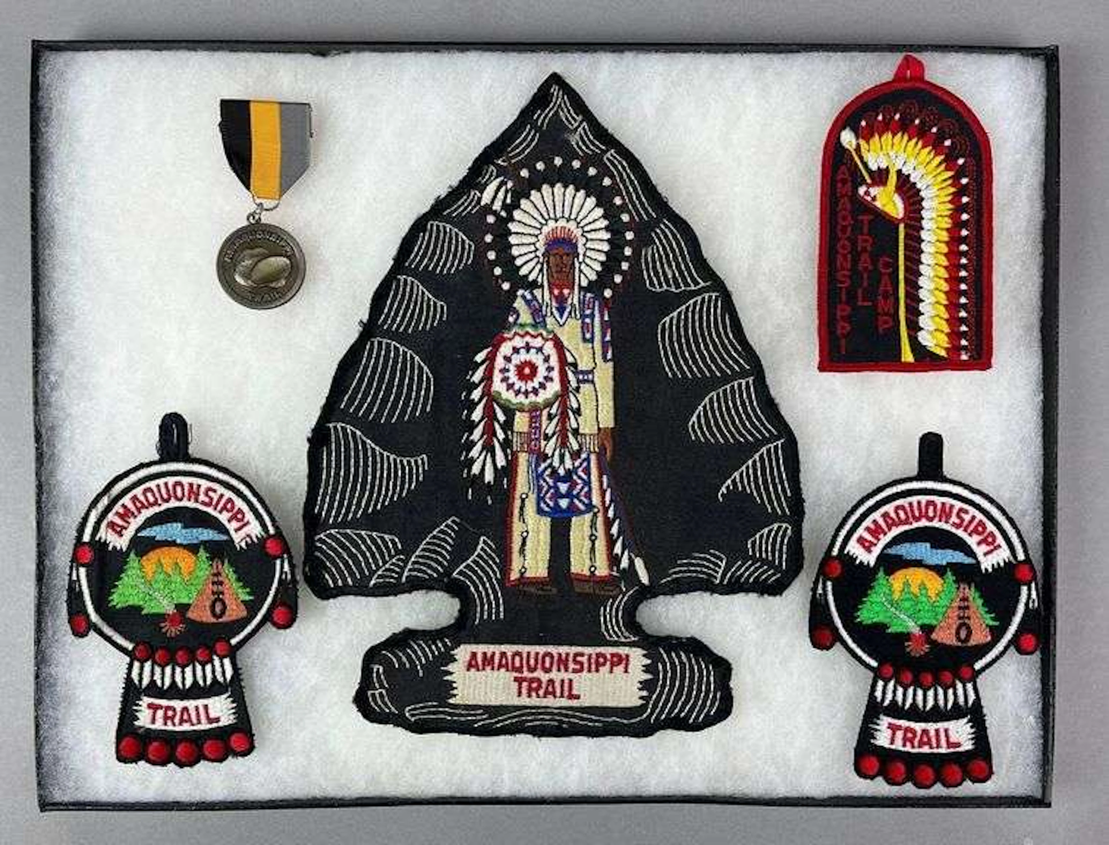 Group of 5 Boy Scouts of America Amaquonsippi Trail Patches