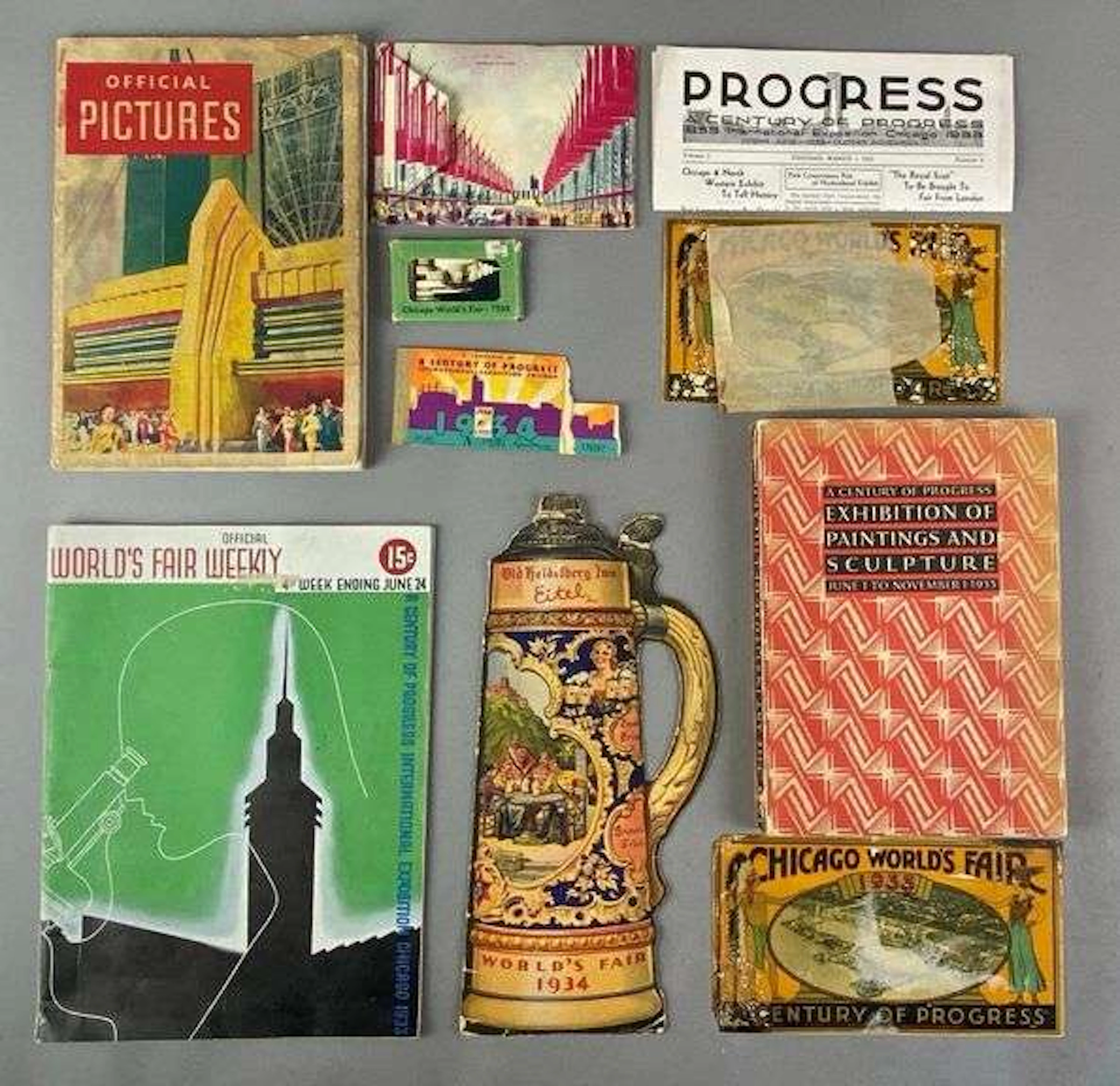 Group of 1934/1934 Chicago worlds Fair Ephemera
