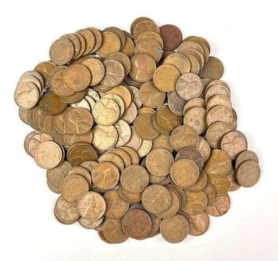 Group of 190 Unsearched US Lincoln Head Wheat Cents