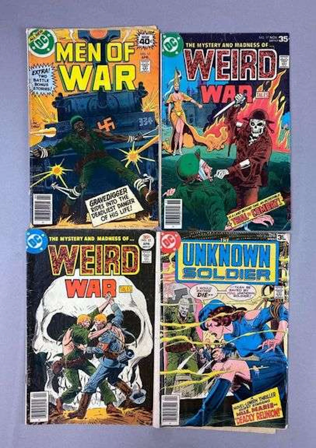 Group of 4 Vintage DC Comics Weird War Tales Comic Books and More
