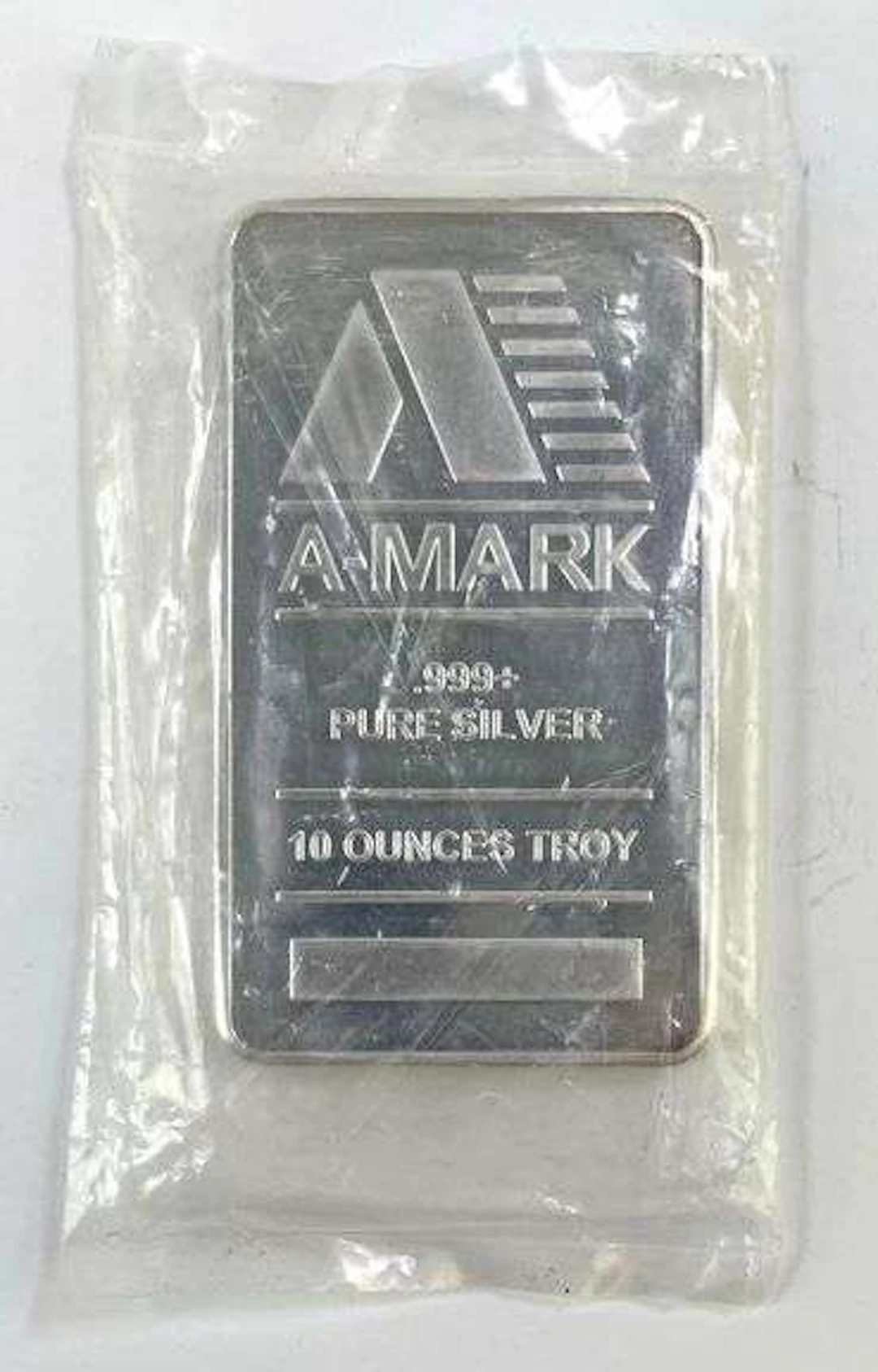 10 Troy Oz A-Mark .999+ Fine Silver Bar