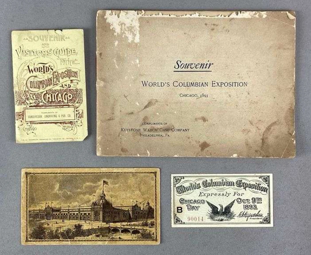 Group of 4 1893 Chicago Worlds Fair Ephemera