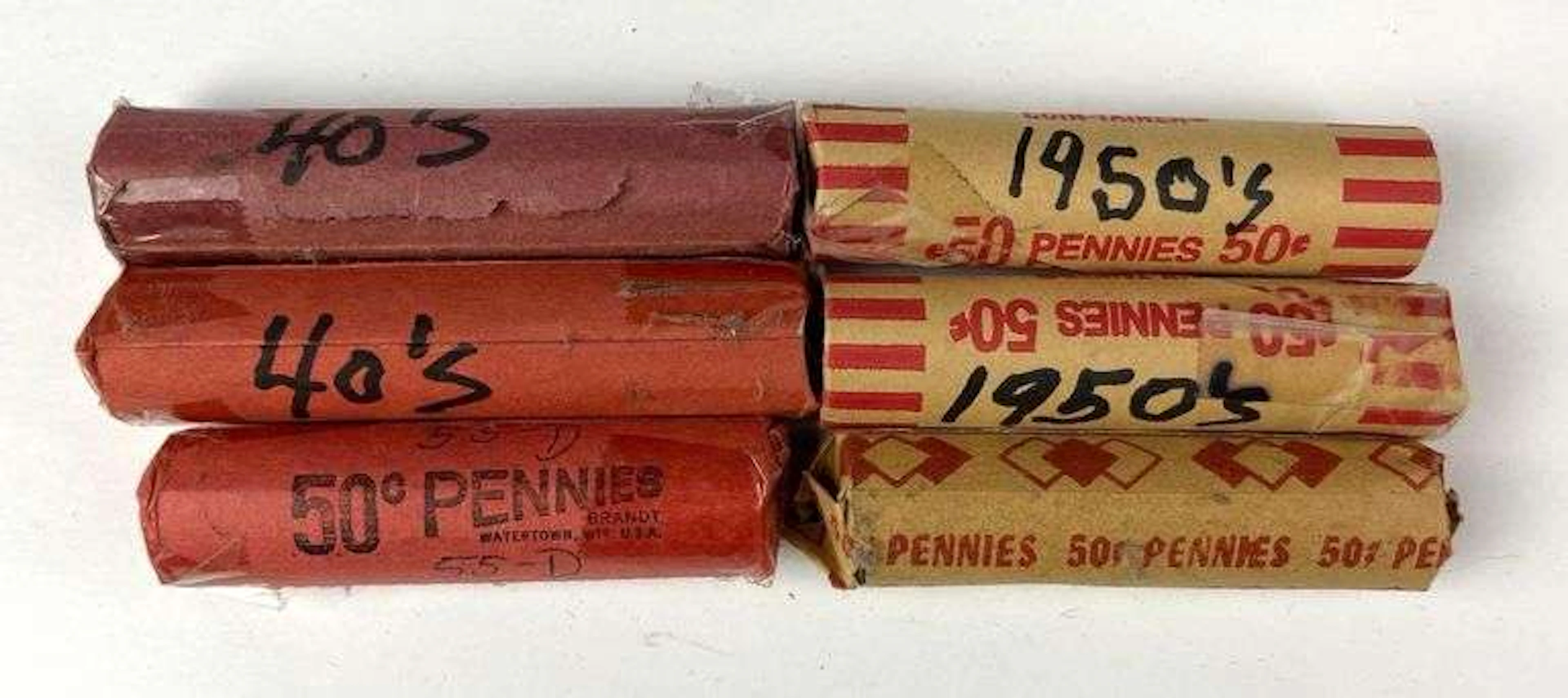 Group of 300 US Lincoln Head Cents in Rolls