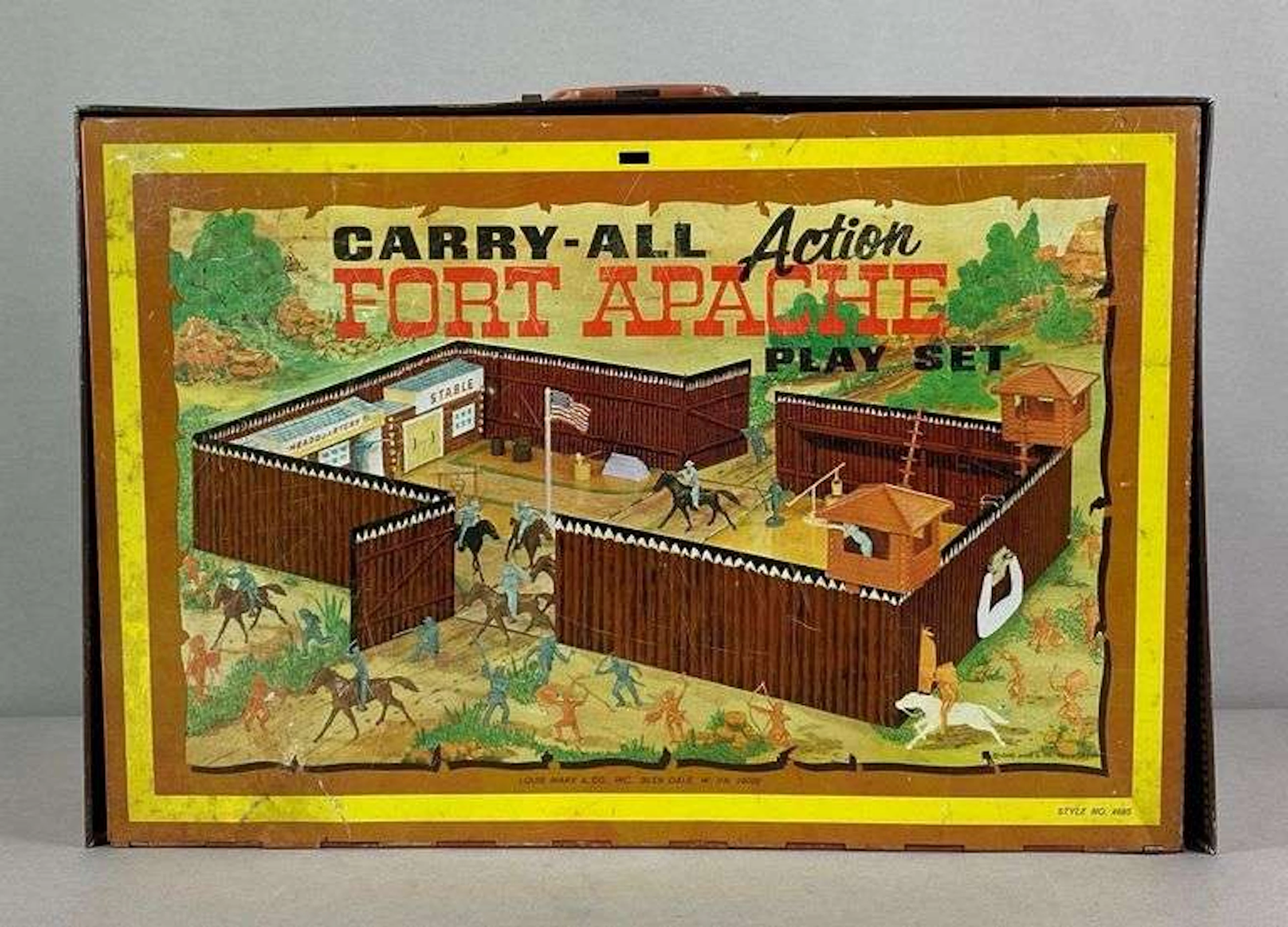 1968 Marx No. 4685 Fort Apache Carry All Action Play Set