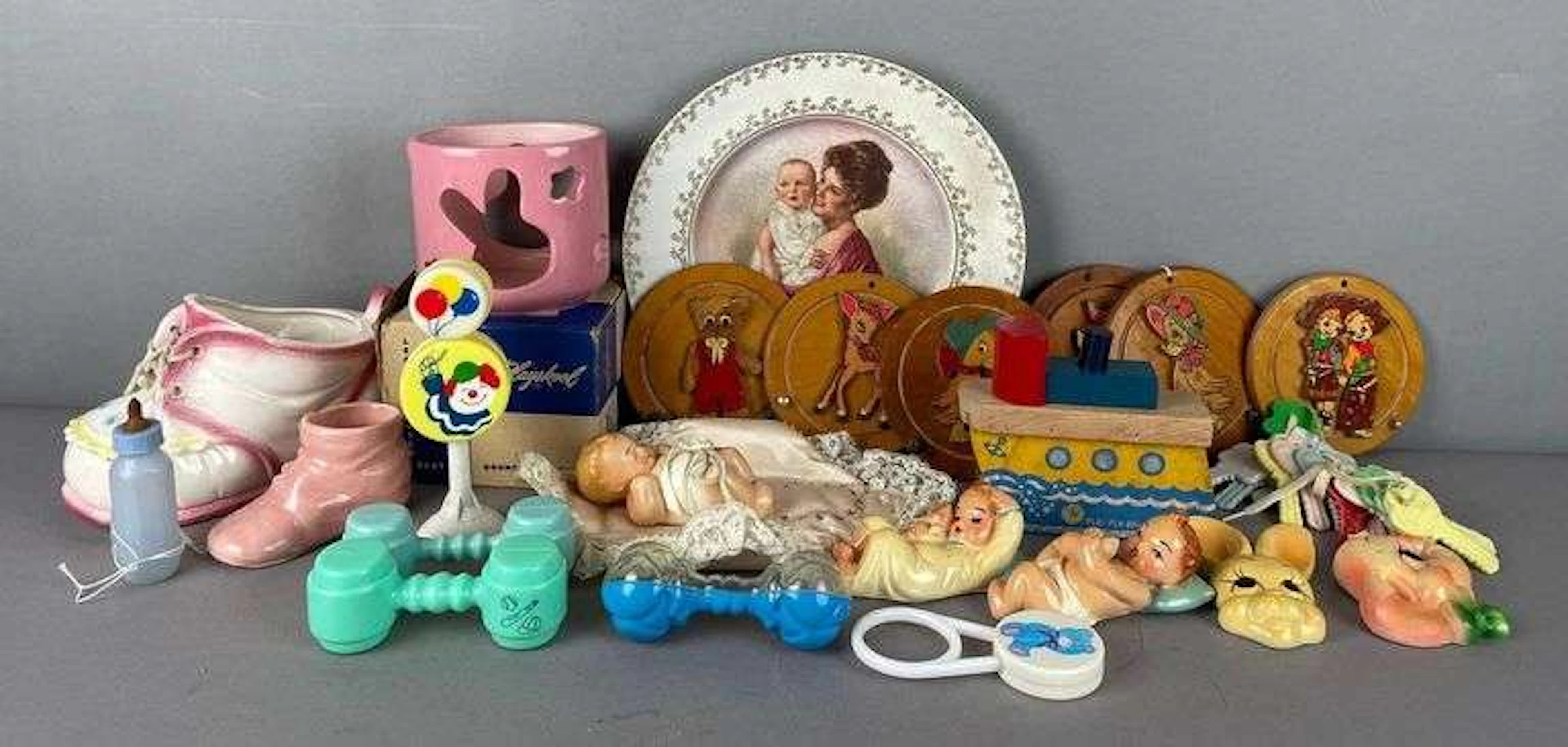 Group of Vintage Baby Items