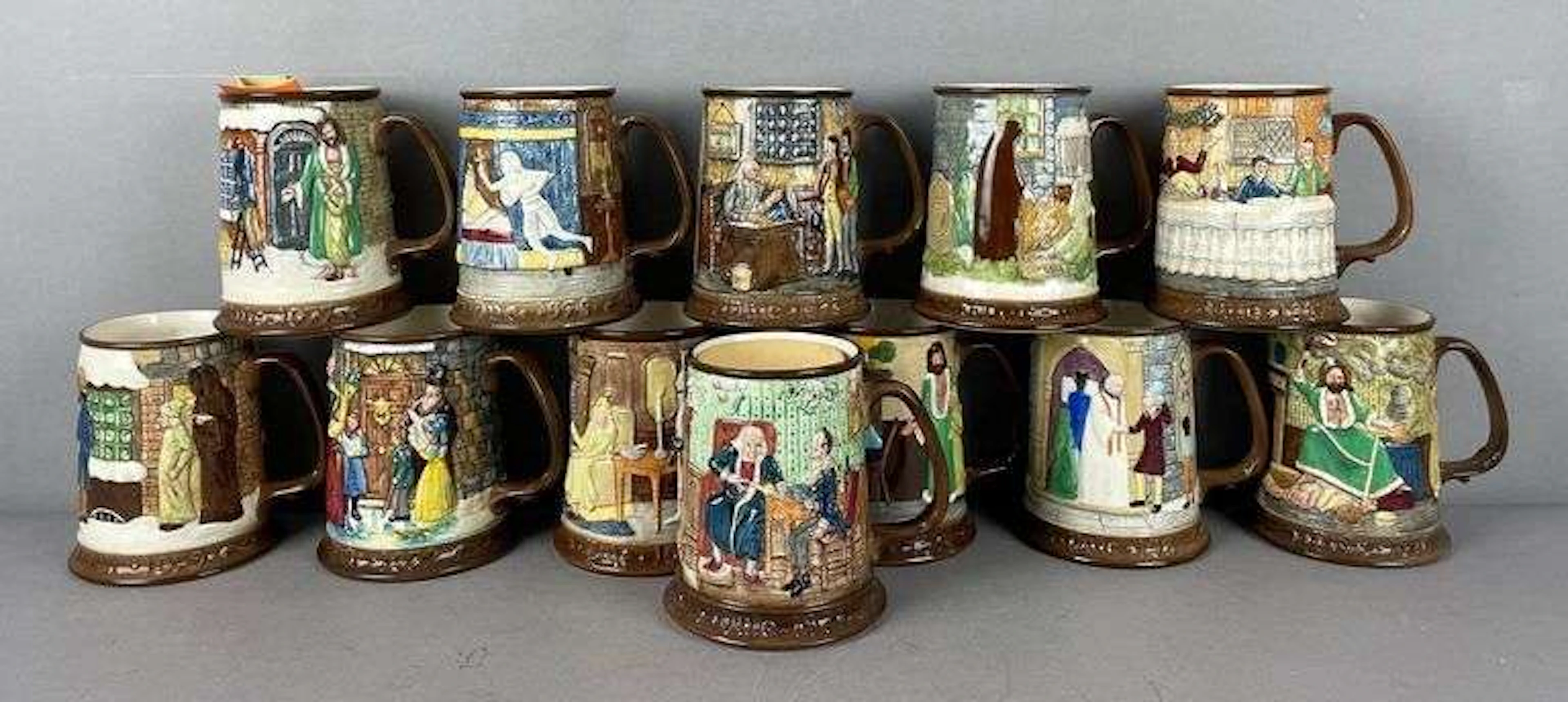 1971 - 1982 Royal Doulton John Beswick A Christmas Carol Ceramic Tankards