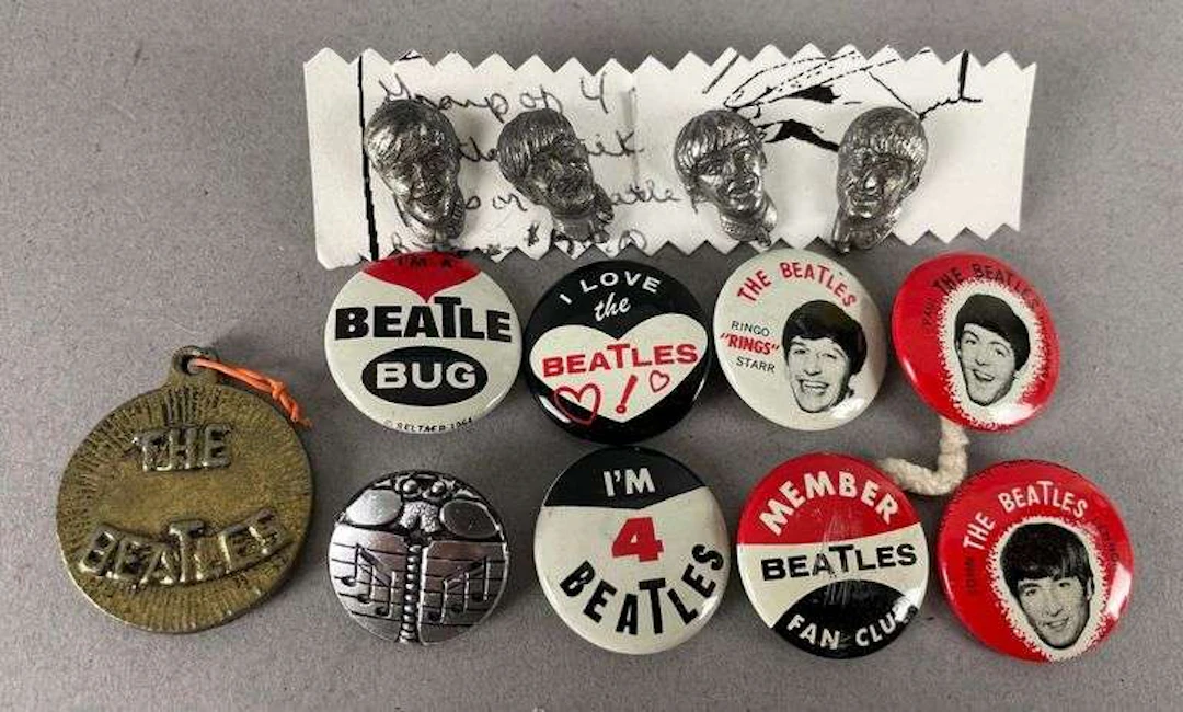 Group of 1960s Beatles Buttons