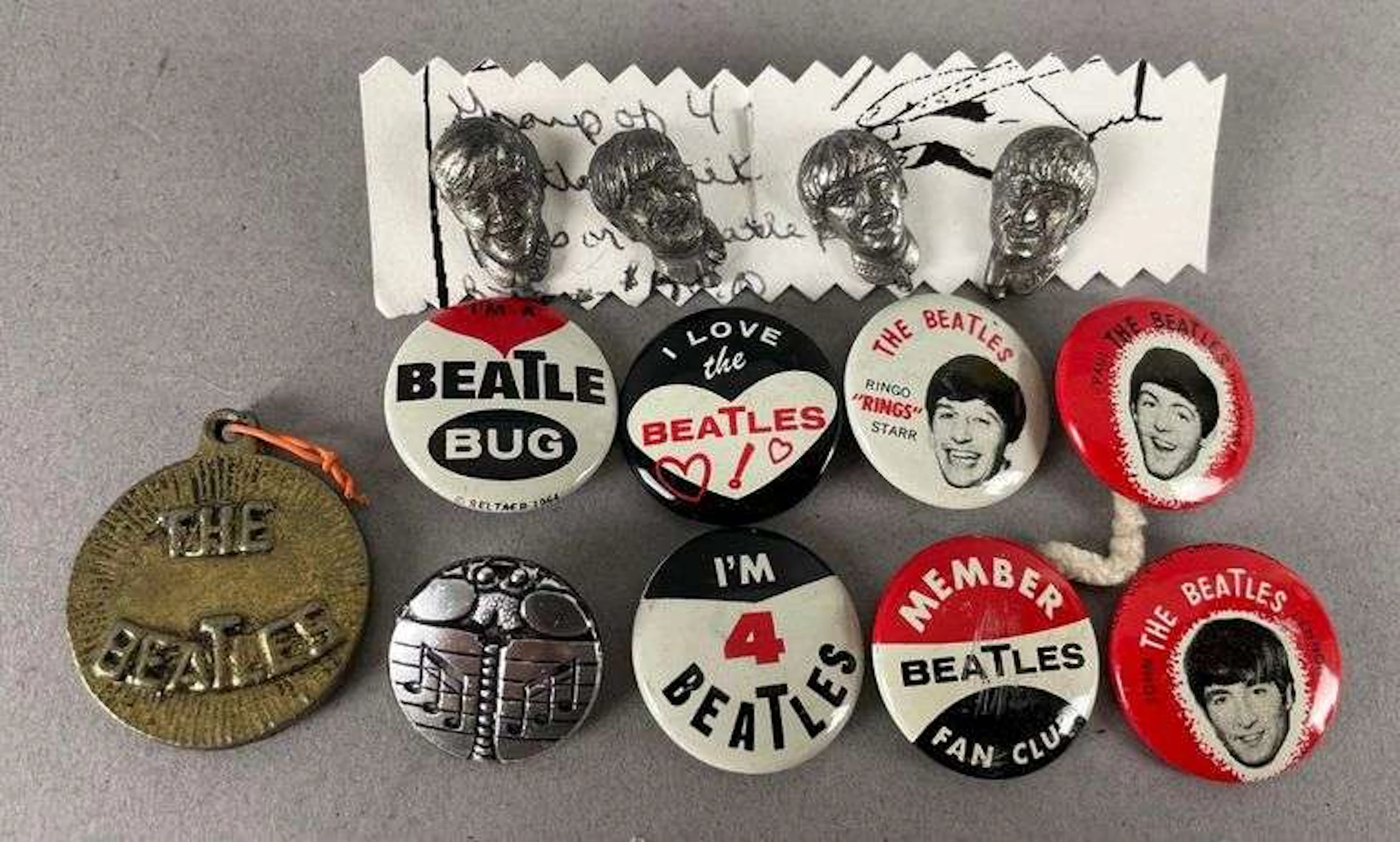 Group of 1960s Beatles Buttons