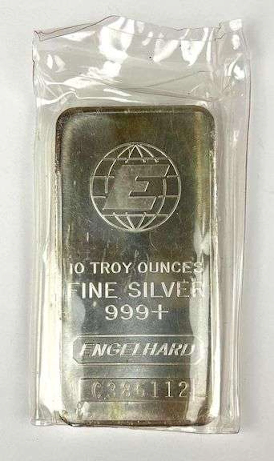 Engelhard 10 oz 999 Fine Silver Ingot/ Bar