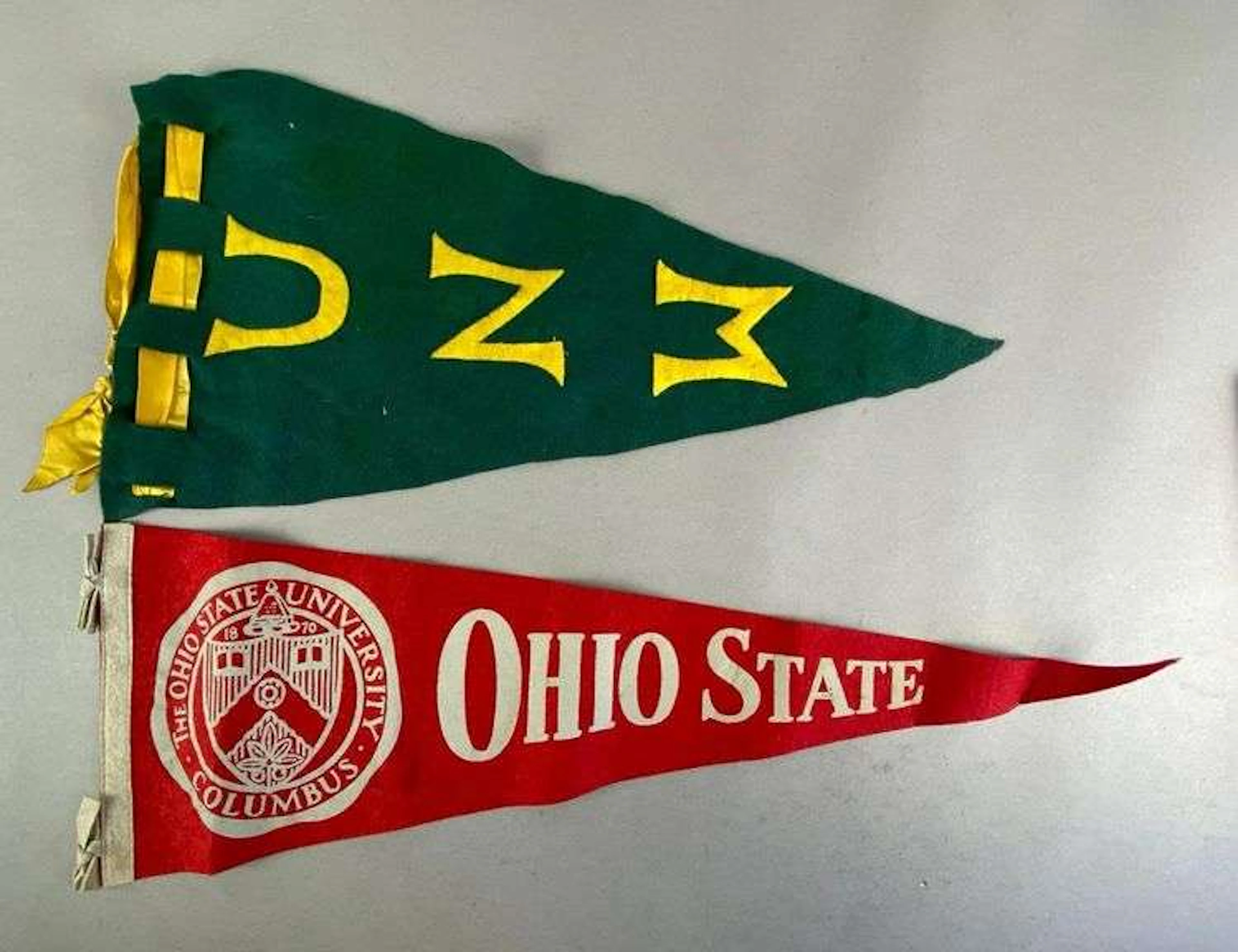 Group of 2 Vintage Felt Pennants