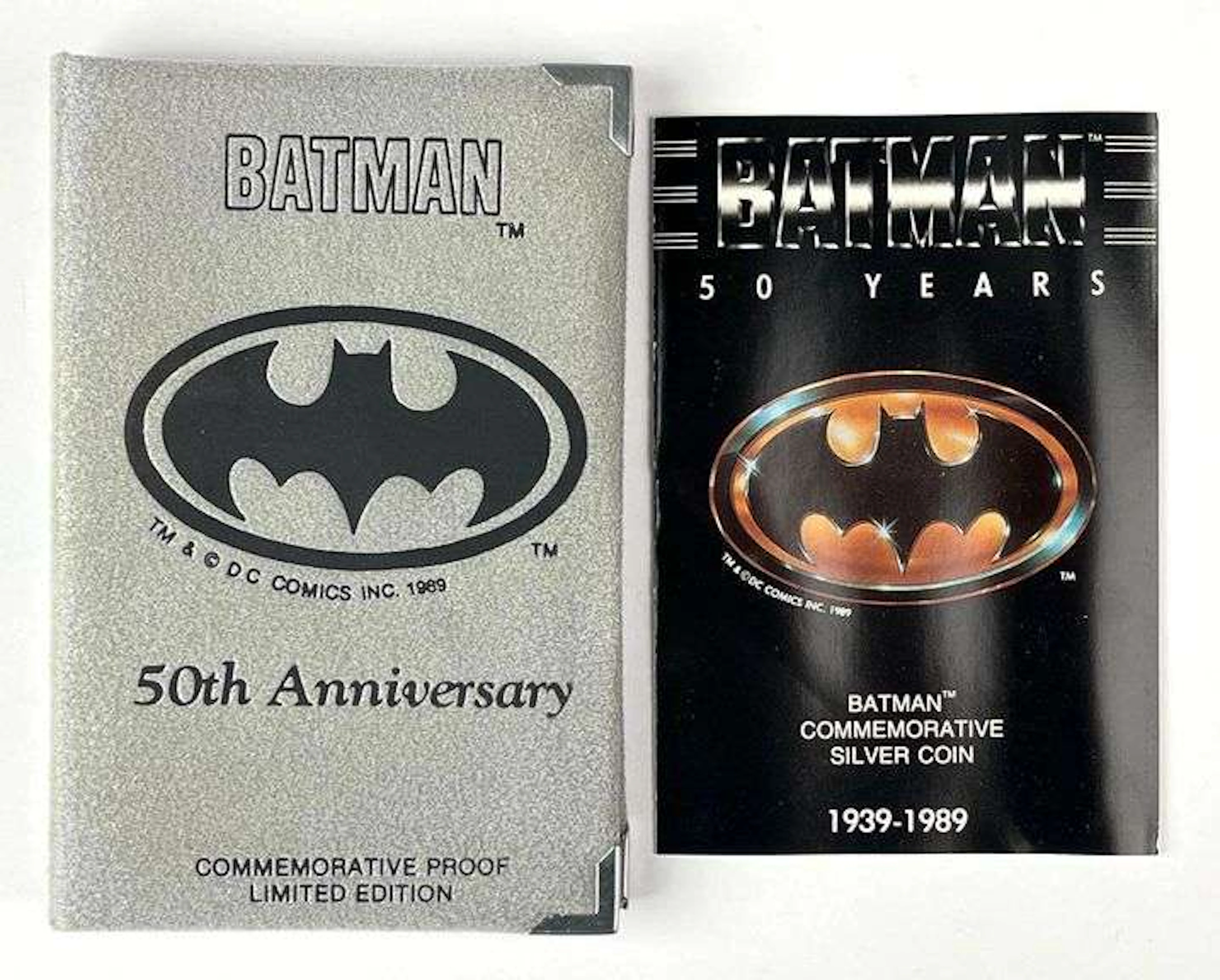 1989 DC Comics Batman 50 Years 1 oz 999 Fine Silver Proof Coin