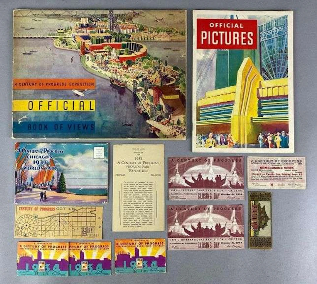 Group of 1933/1934 Chicago Worlds Fair Ephemera