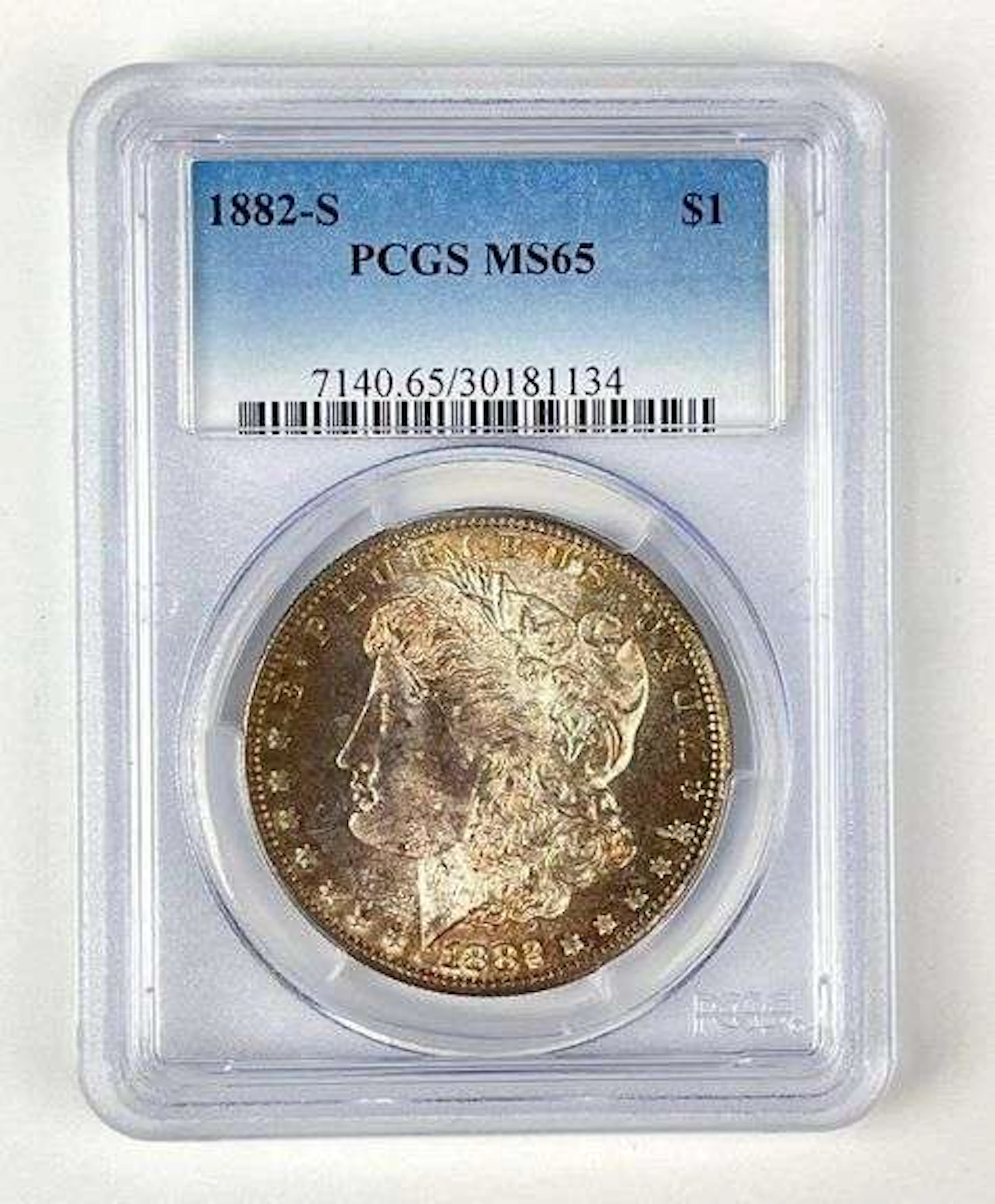 1882 S US Morgan Silver Dollar PCGS MS65
