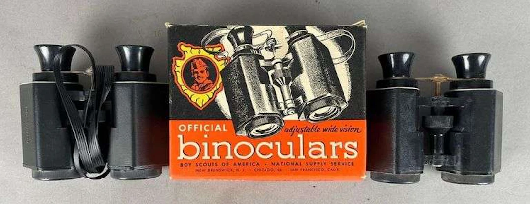 Group of 2 Vintage Official Boy Scout Binoculars