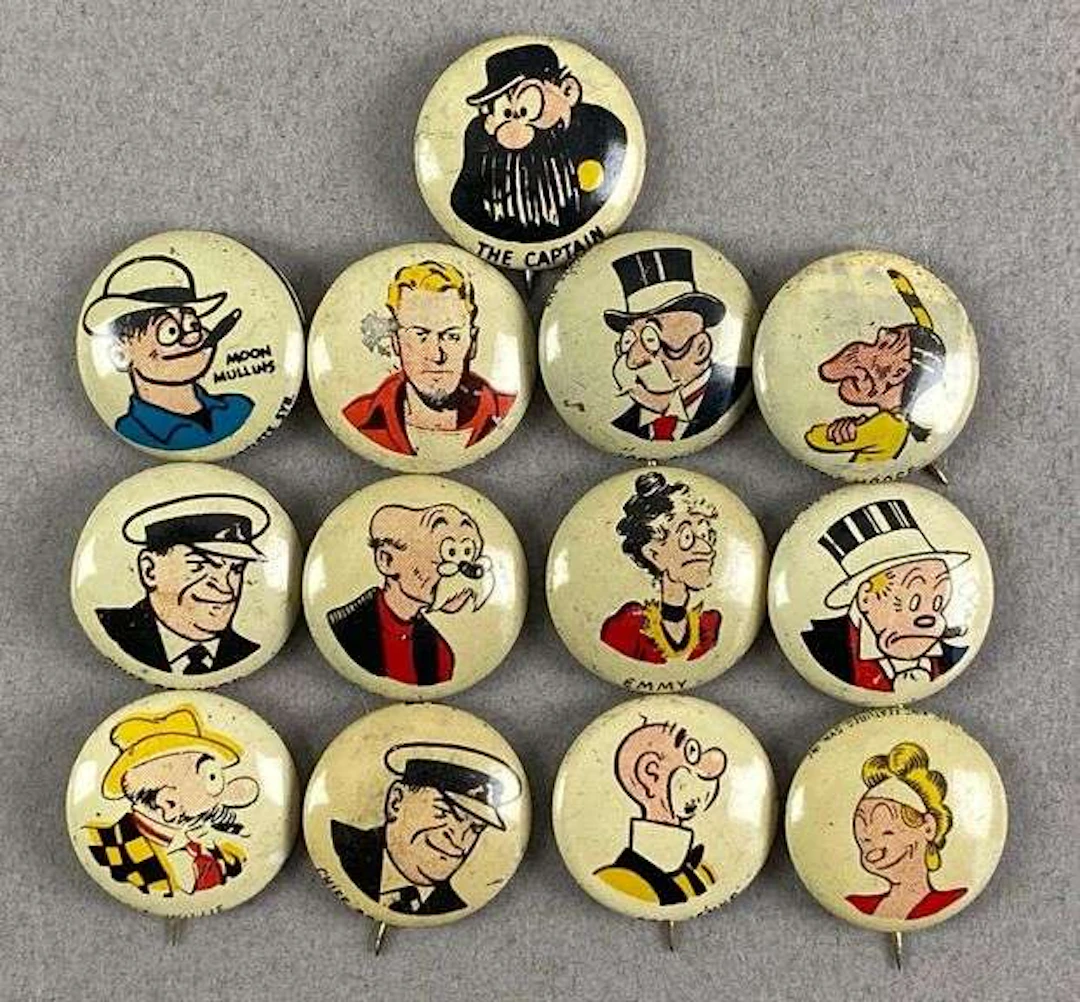Group of 13 Kellogg Pep Character Buttons