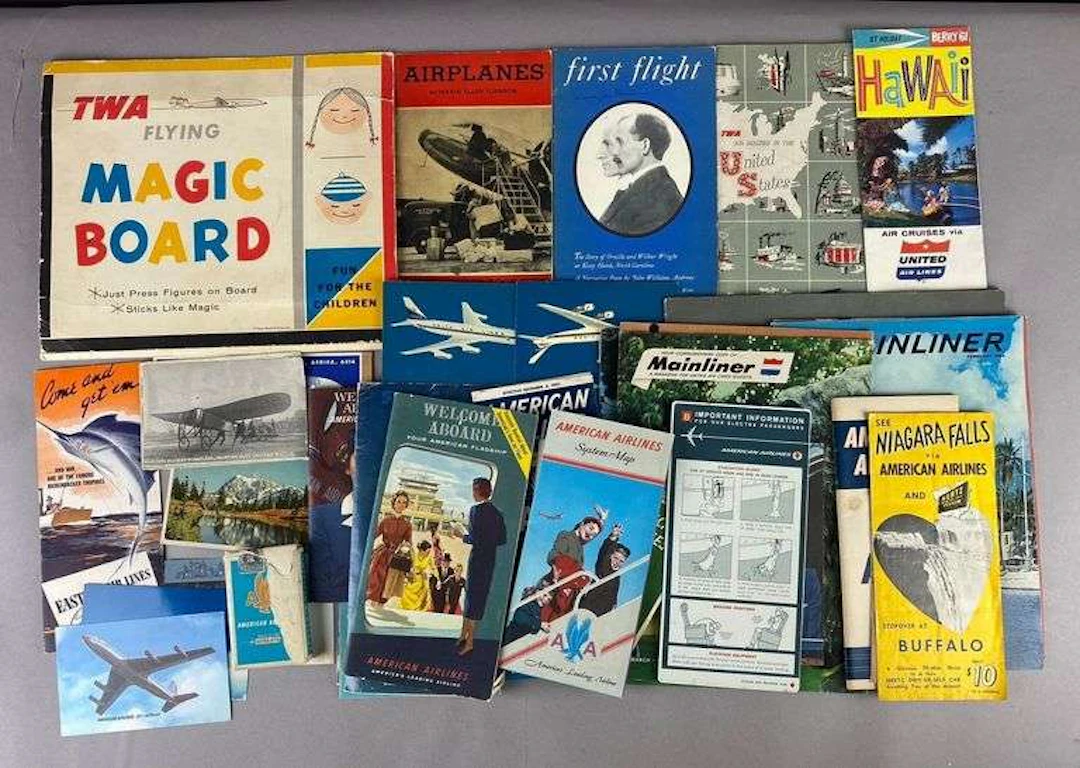 Group of Vintage 1950’s Airlines Memorabilia