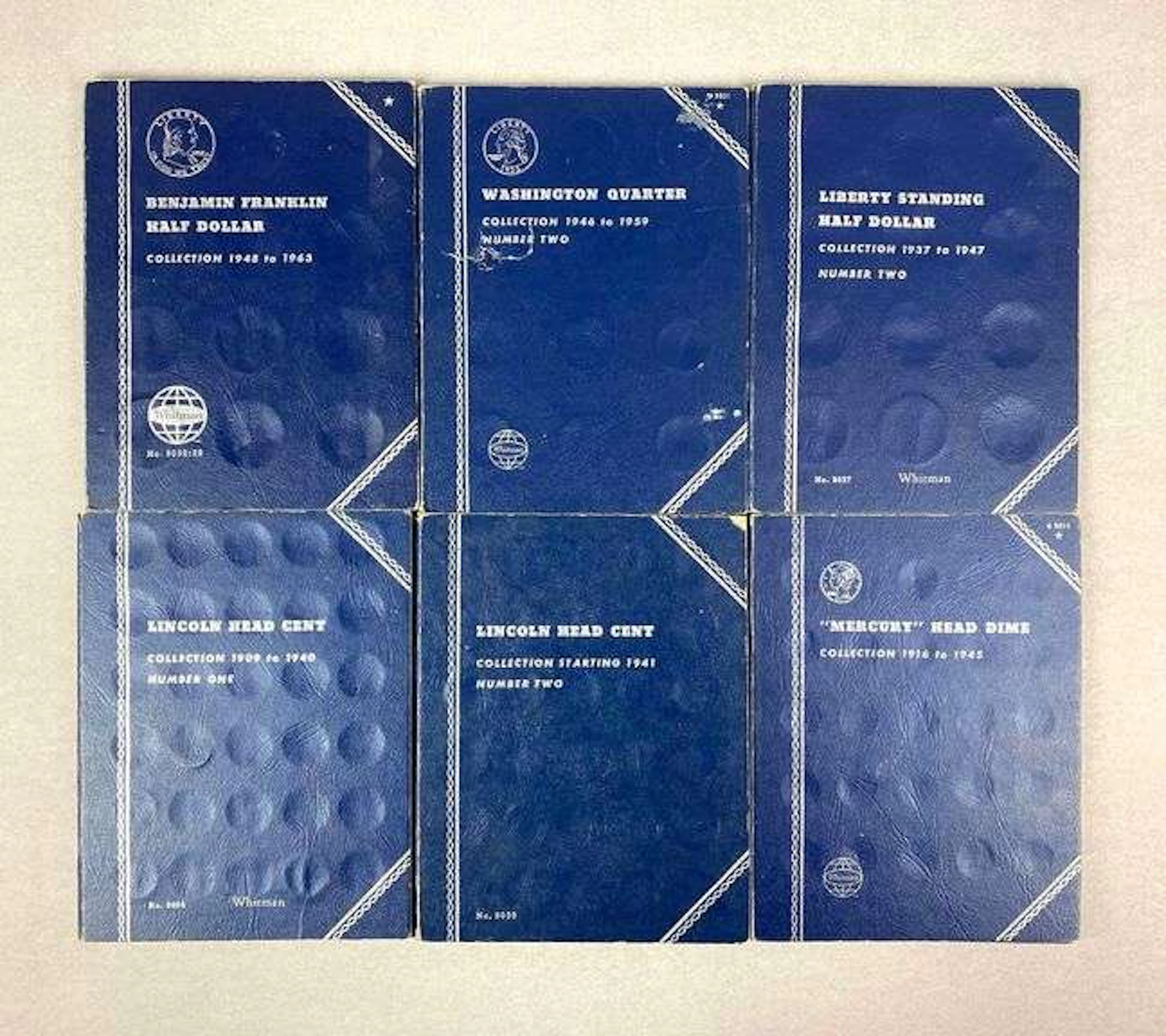 Group of 6 Whitman Coin Albums with Coins