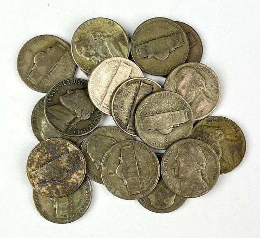 Group of 17 US Jefferson 90% Silver Nickels