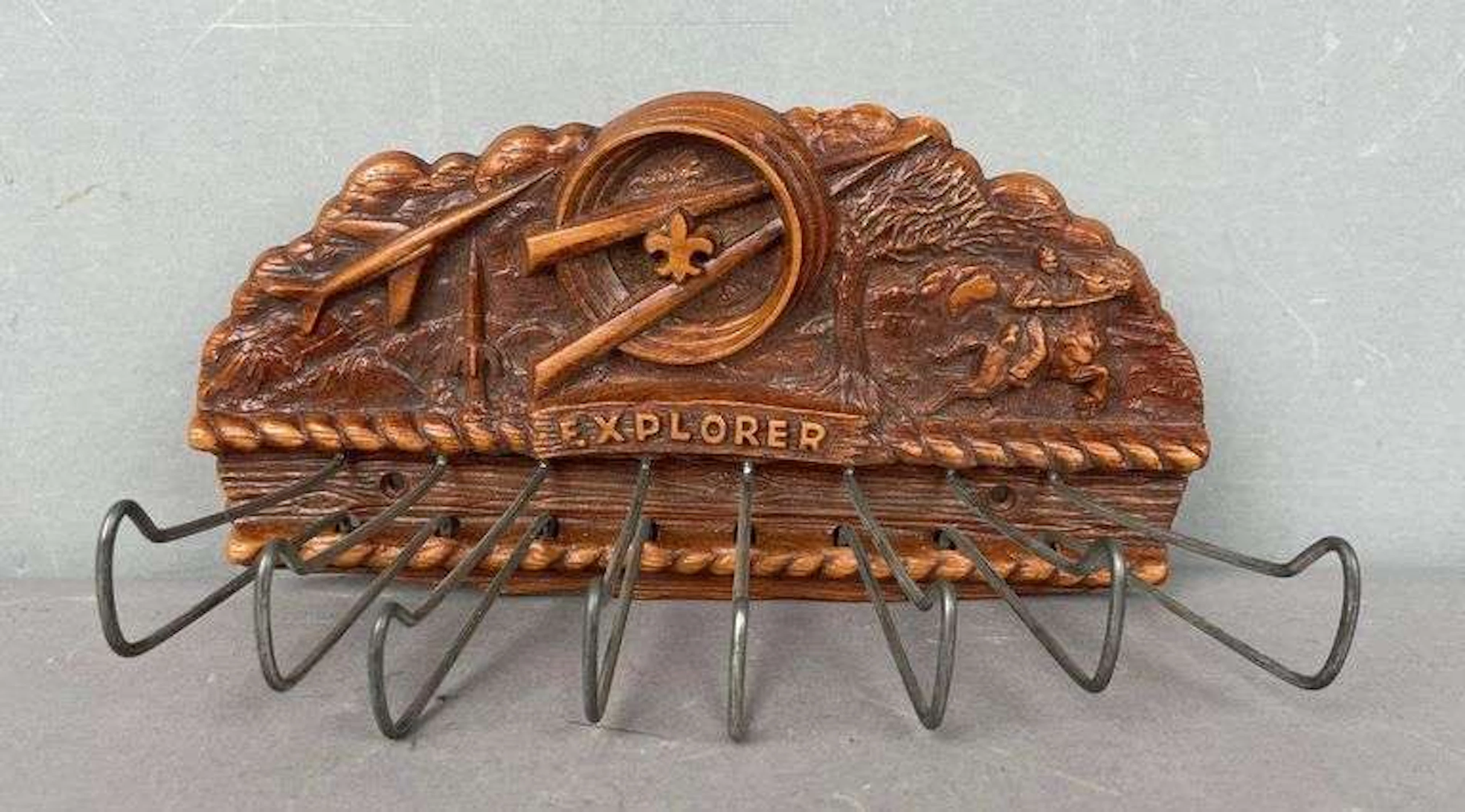 Vintage Boy Scouts Explorer Composite Tie Rack