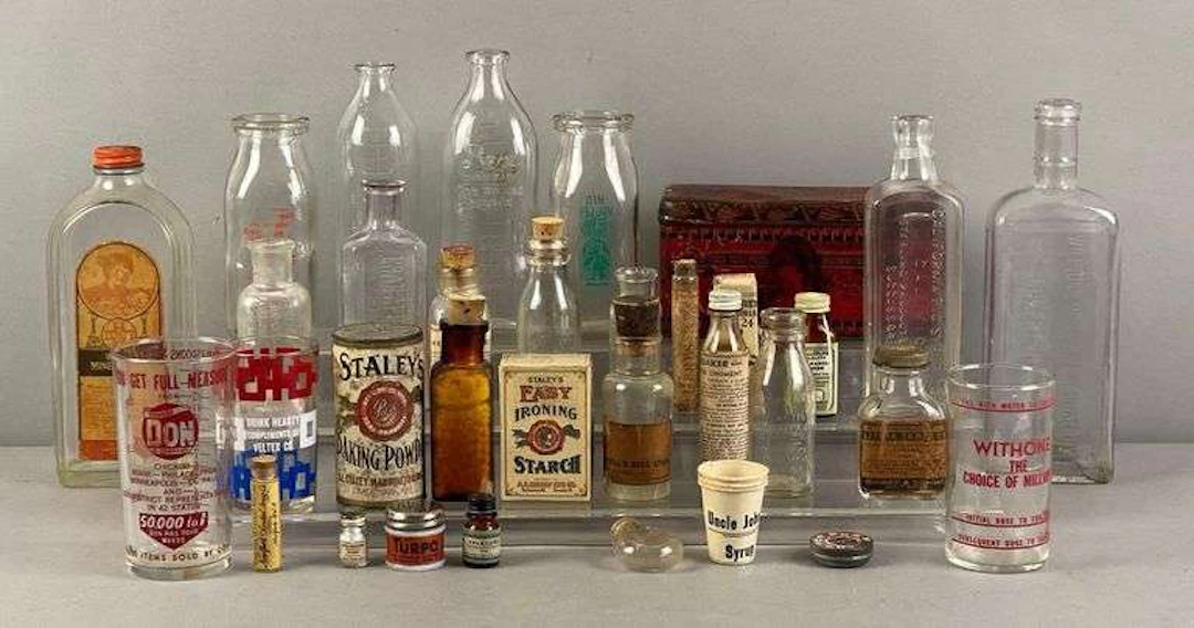 Group of Vintage Advertising Containers