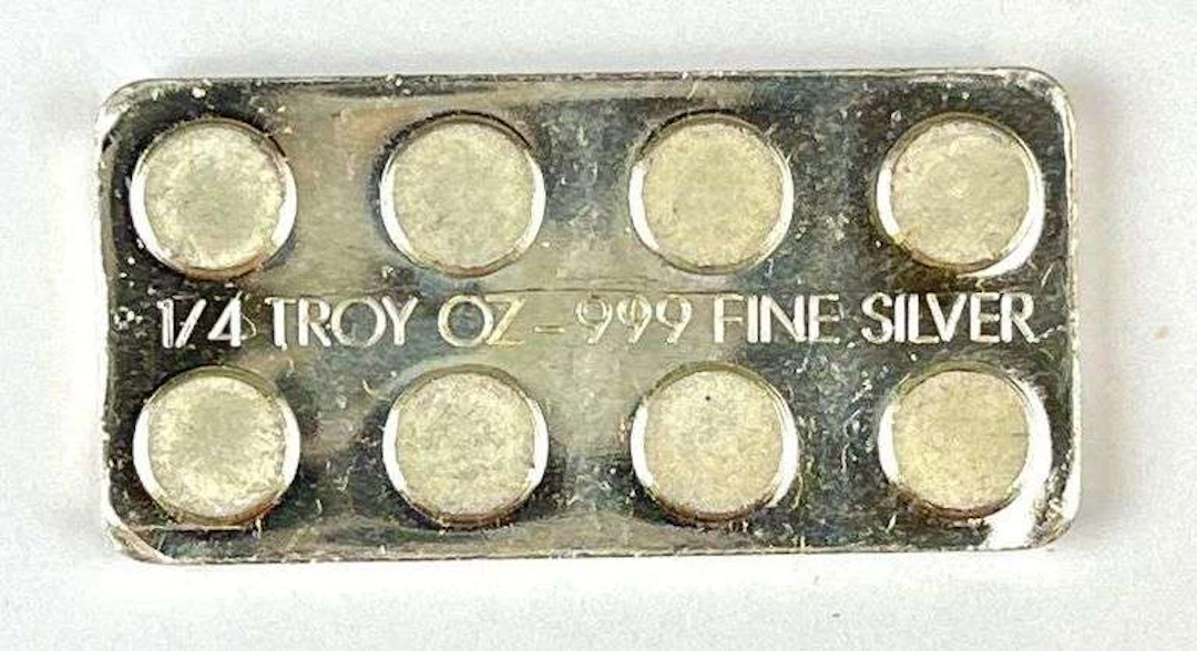 Monarch Precious Metals Lego/ Building Brick 1/4 oz 999 Fine Silver Ingot/ Bar