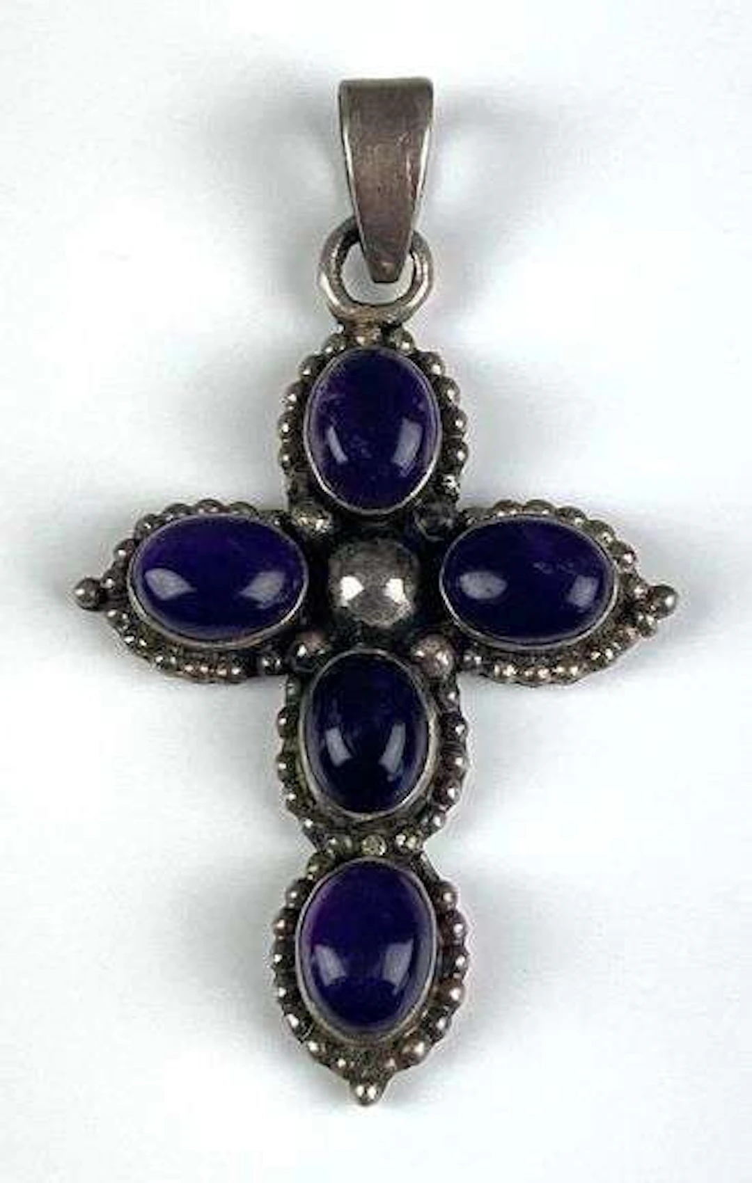 Sterling Silver Rhinestone Cross Pendant