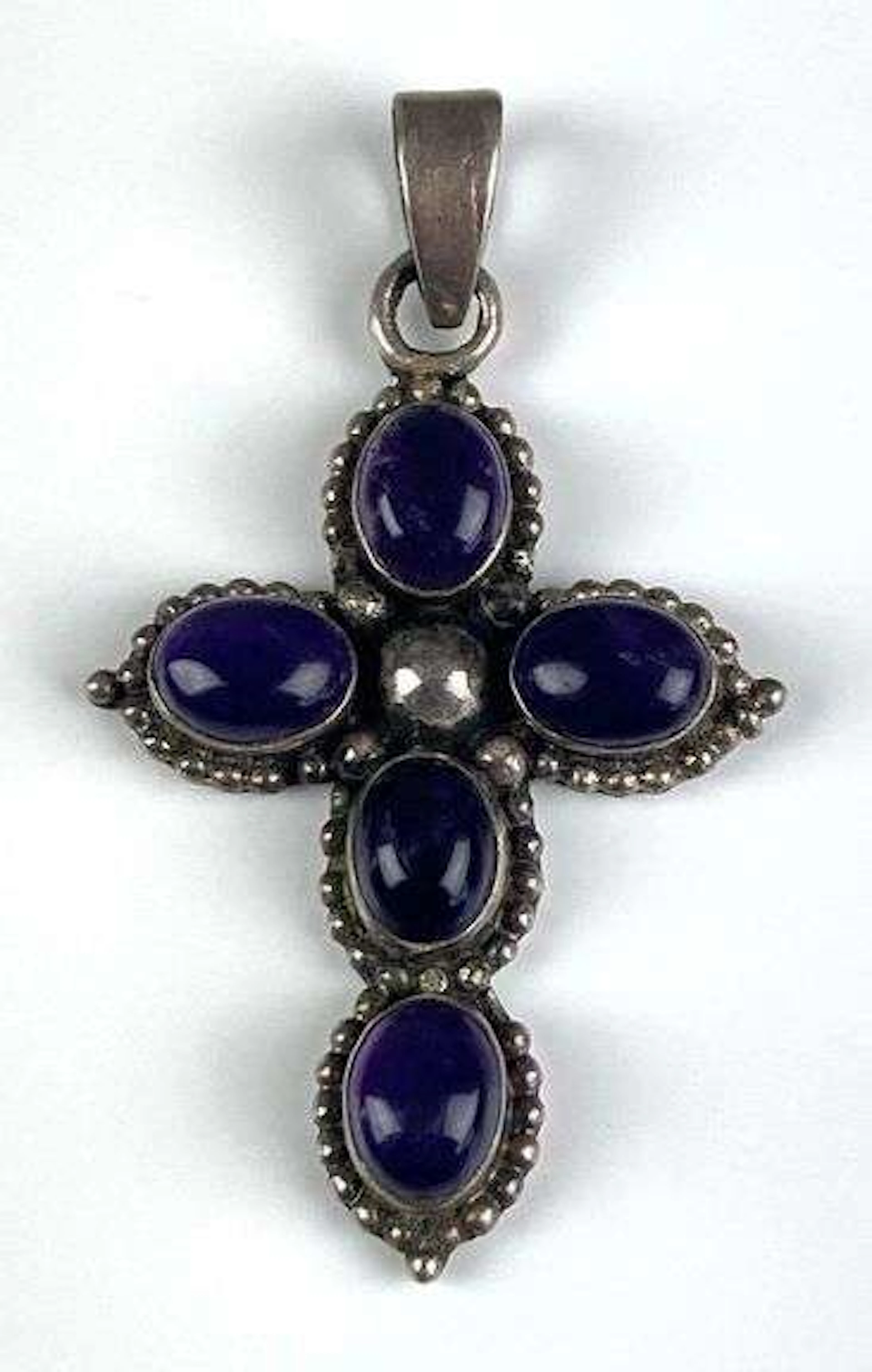 Sterling Silver Rhinestone Cross Pendant