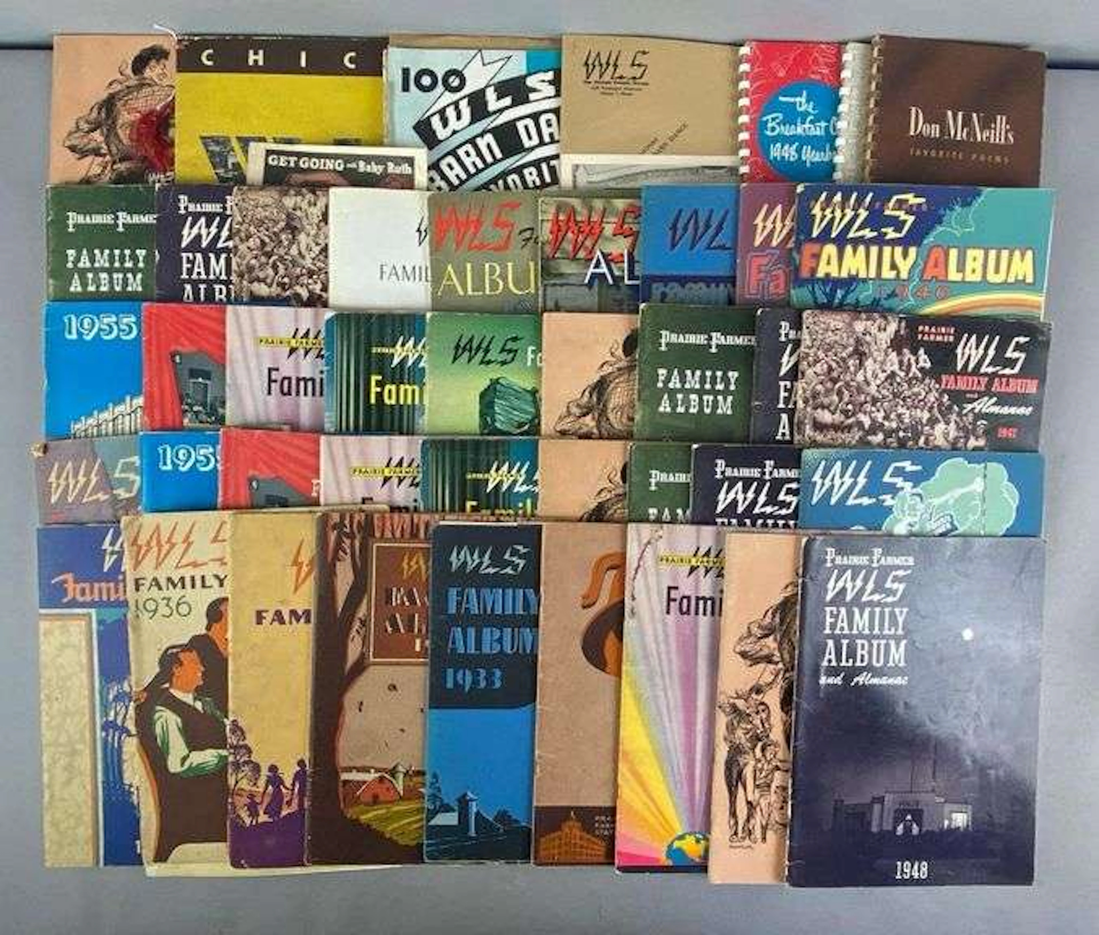 Group of 1930s-1950s WLS Family Album Magazines and More
