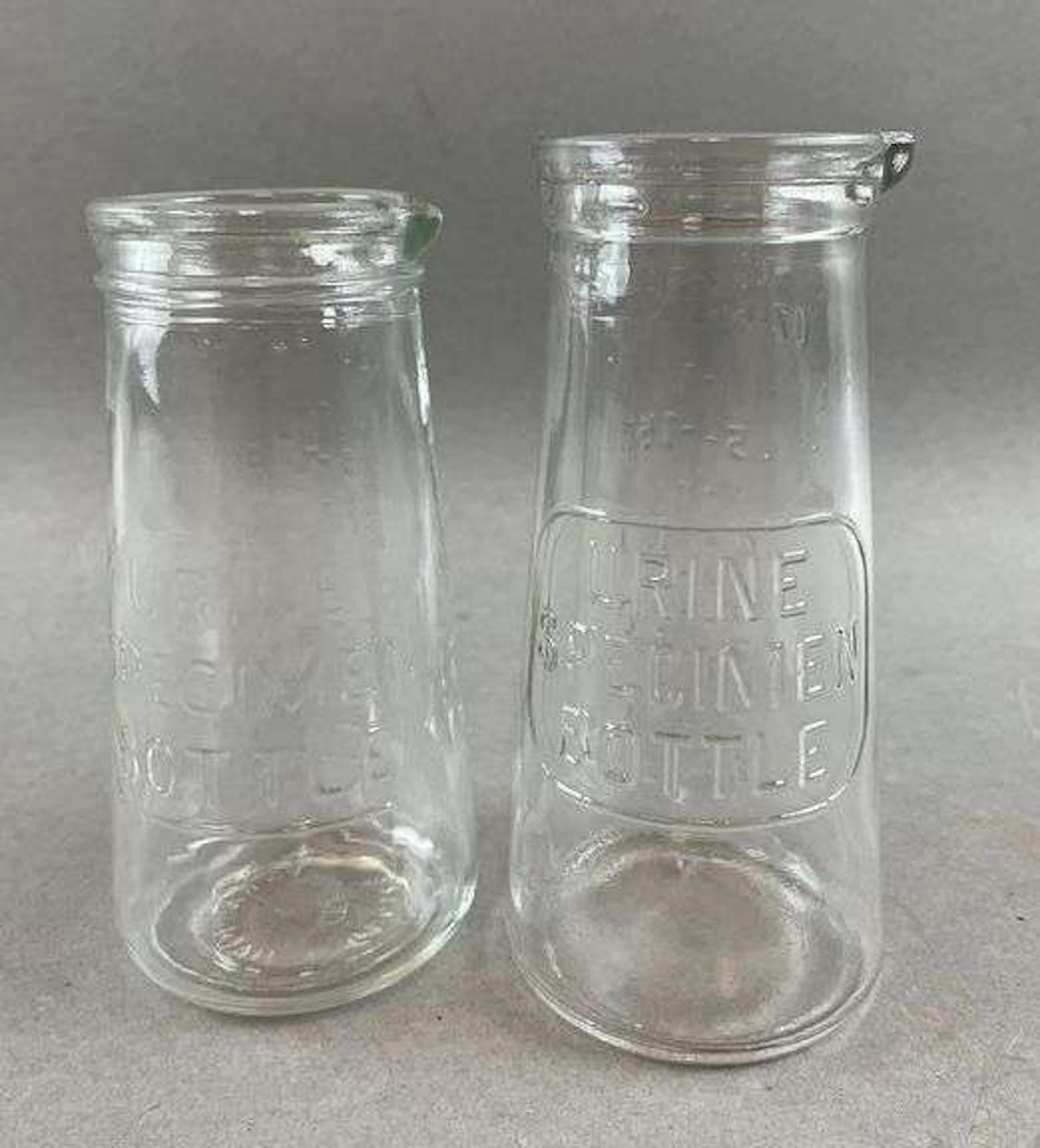 Group of 2 Glass Urine Specimen Bottles