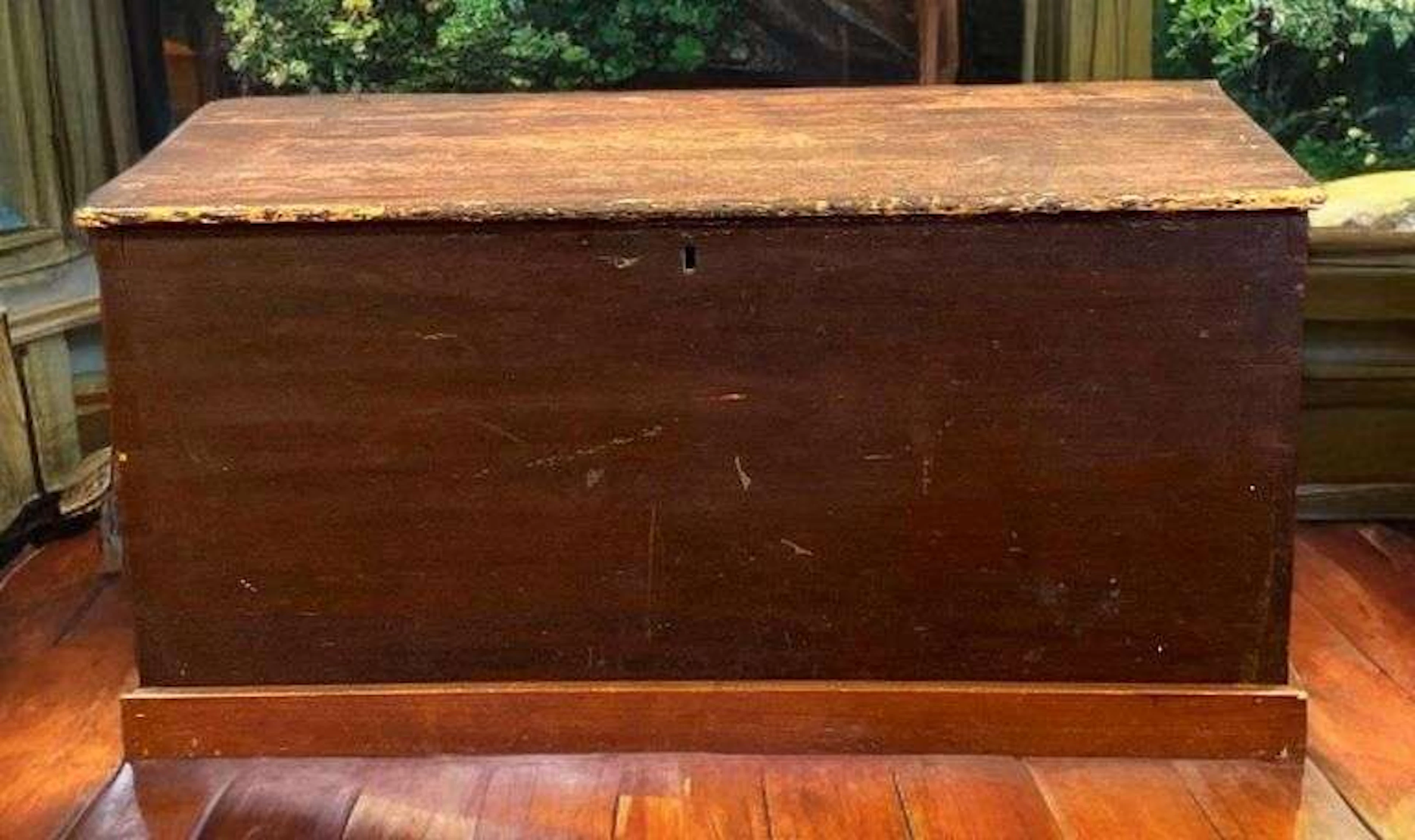 Antique Wood Blanket Chest