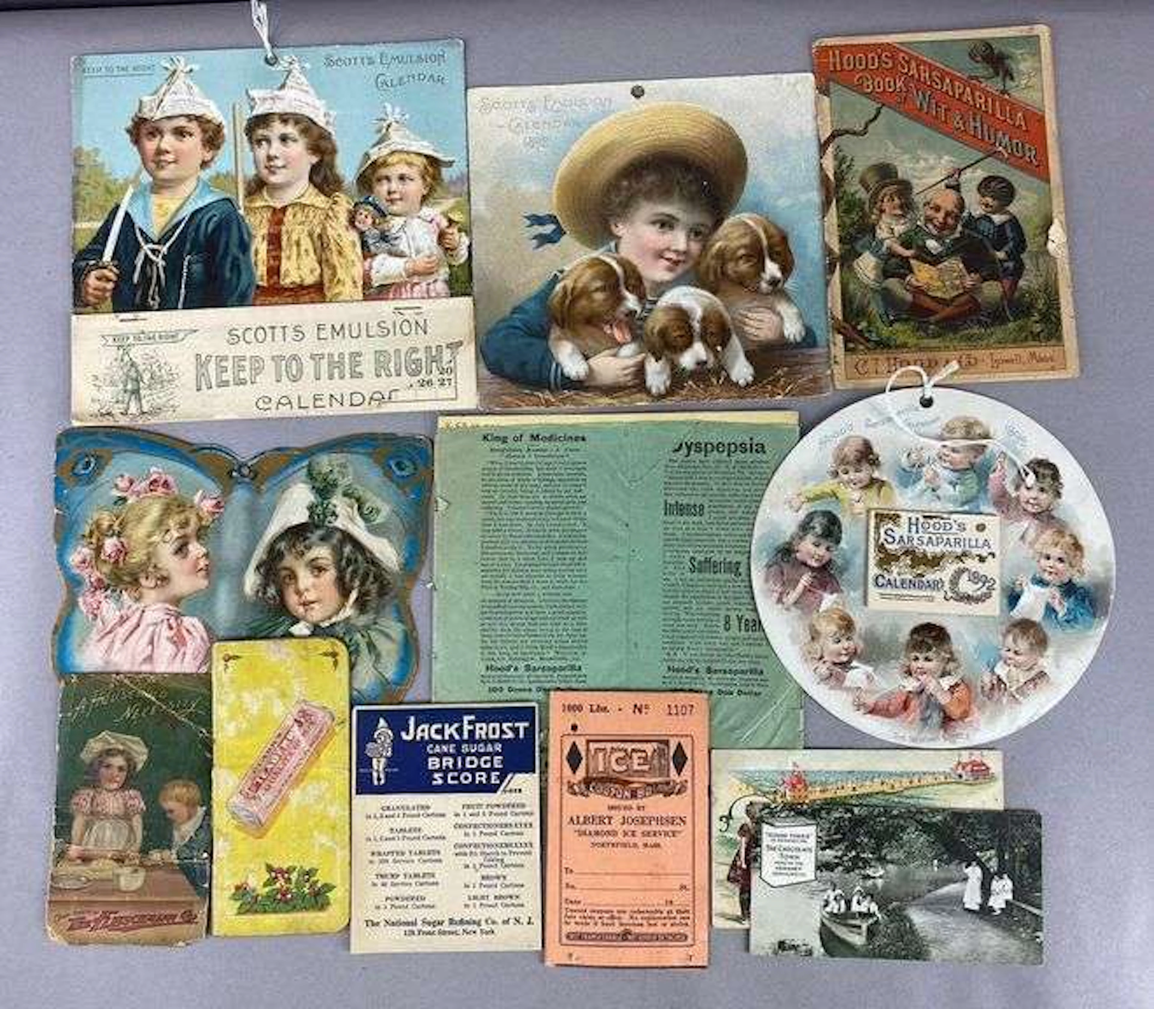 Group of 1890’s Calendars and More