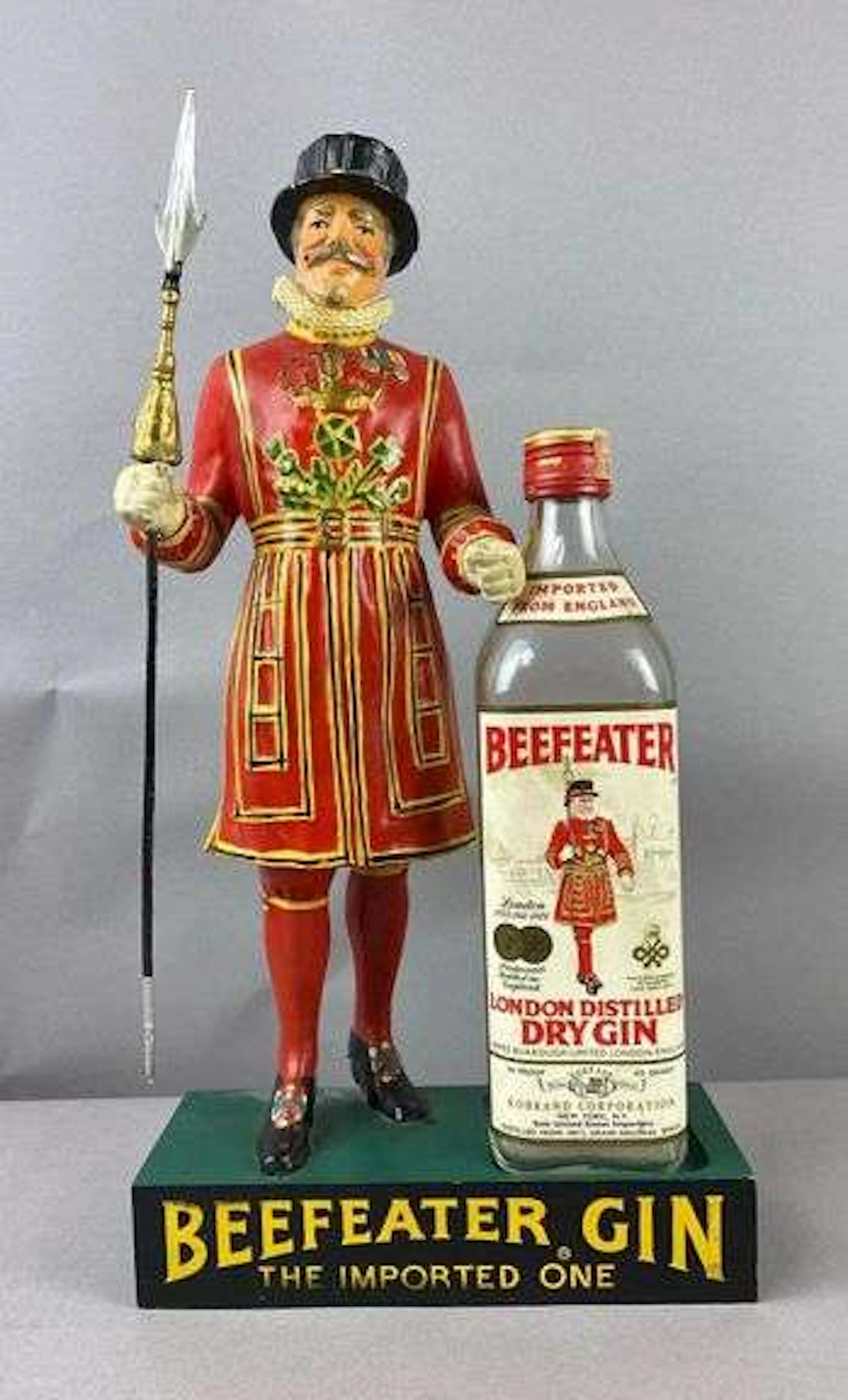 Vintage 1950’s Beefeater Gin Adverting Figure Countertop Display