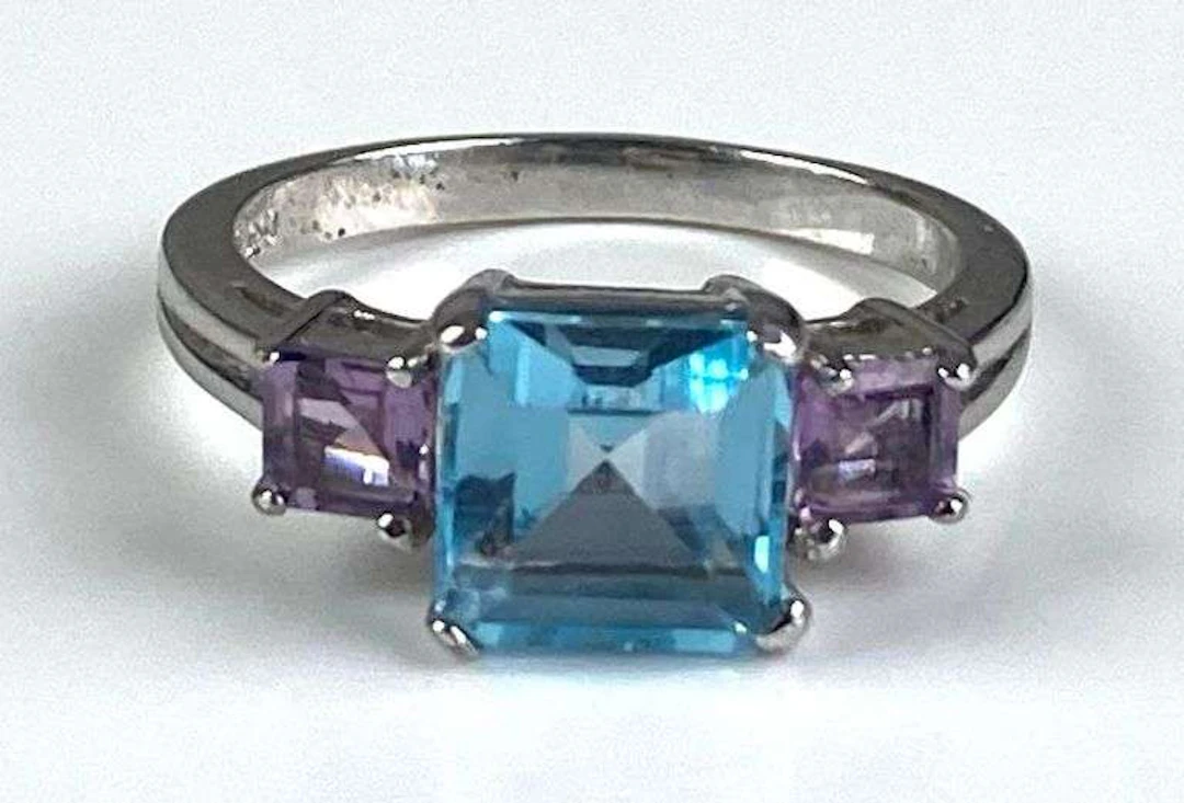 ATI Signed Sterling Silver Rhinestone Ring