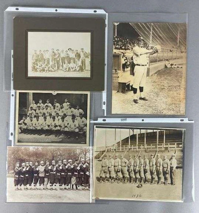 1936 R311 National Chicle Detroit Tigers Team + 4 Other Vintage Baseball Photos